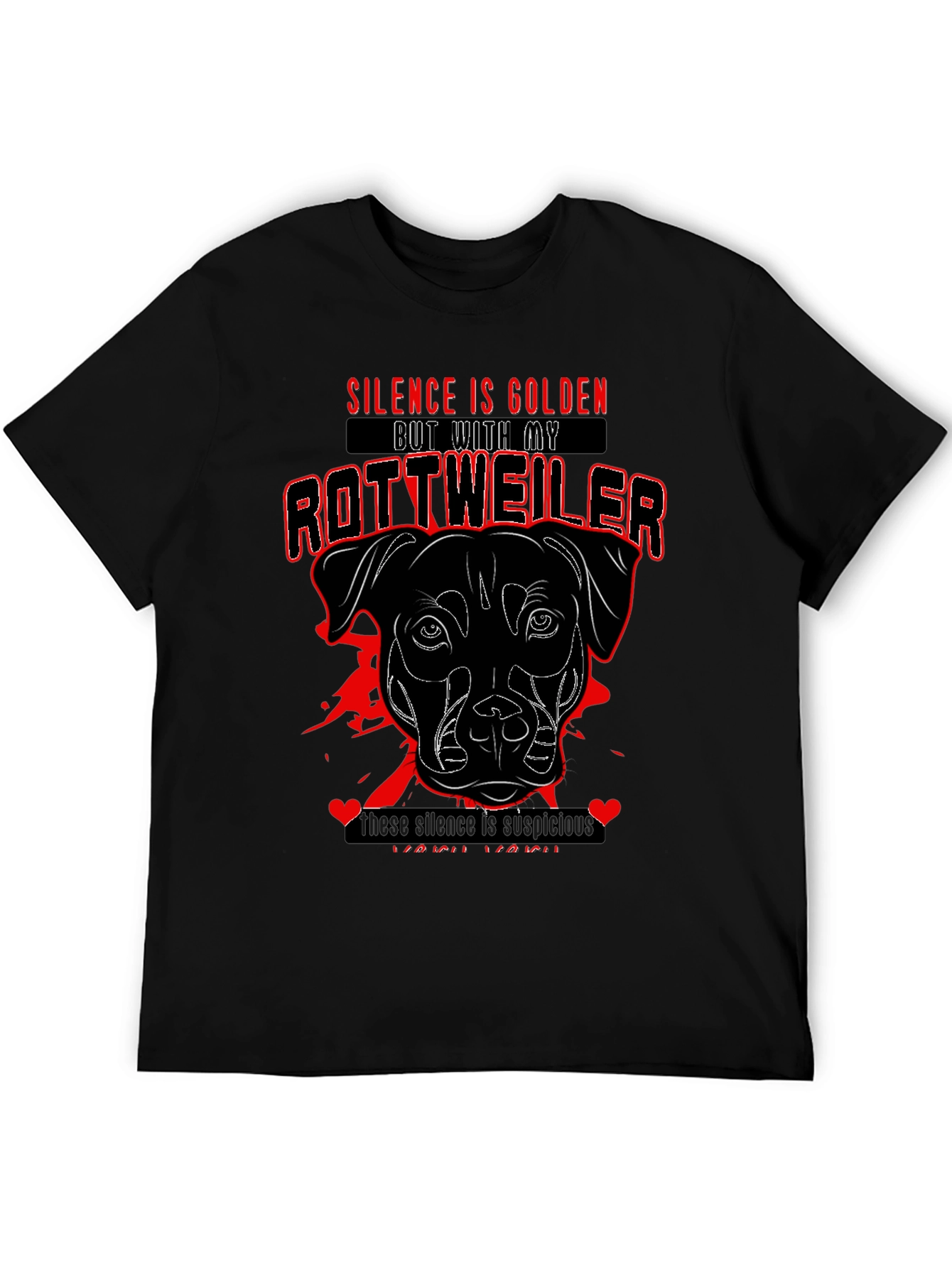 Silence is Golden Rottweiler Graphic Tee