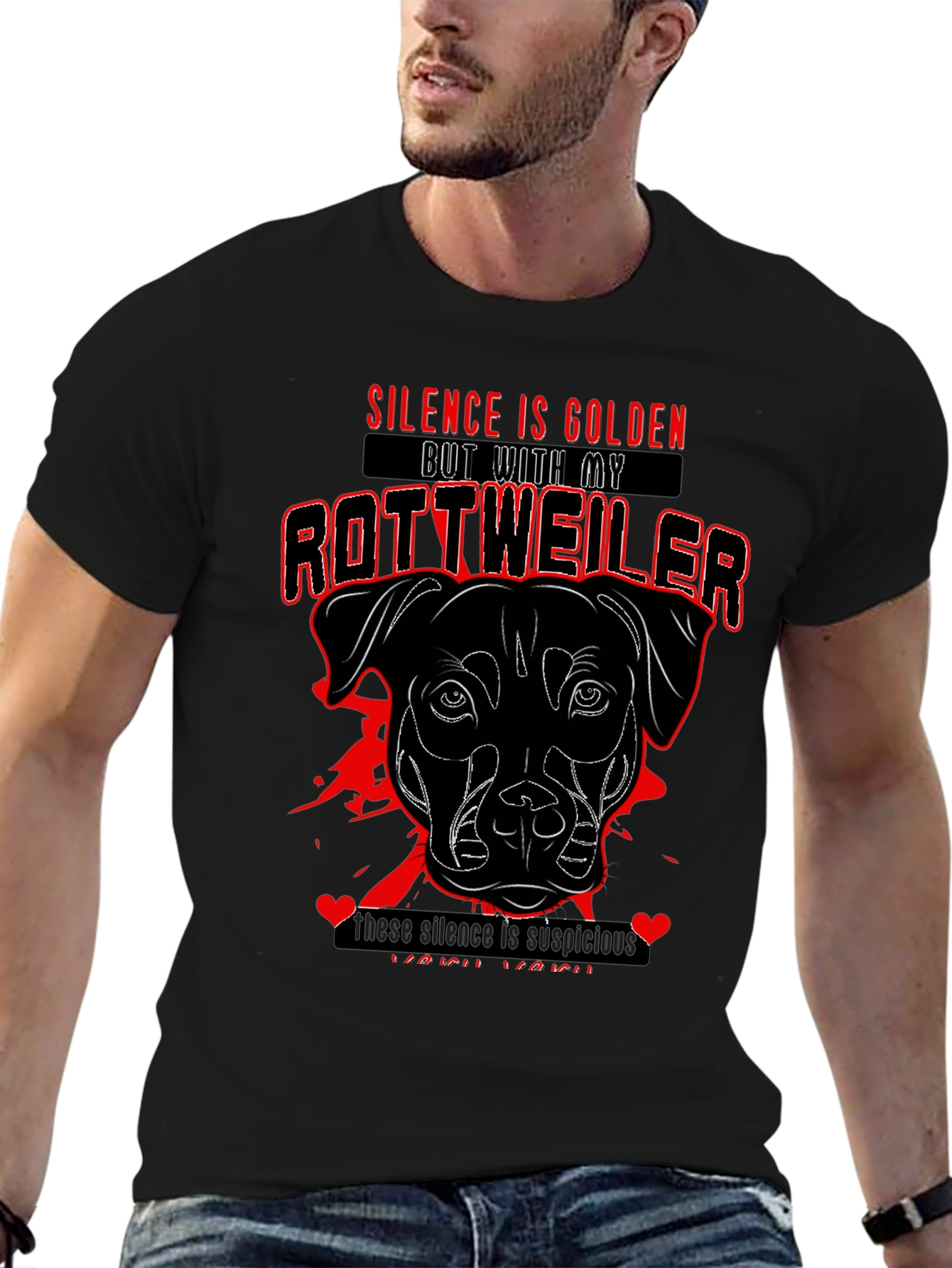 Silence is Golden Rottweiler Graphic Tee