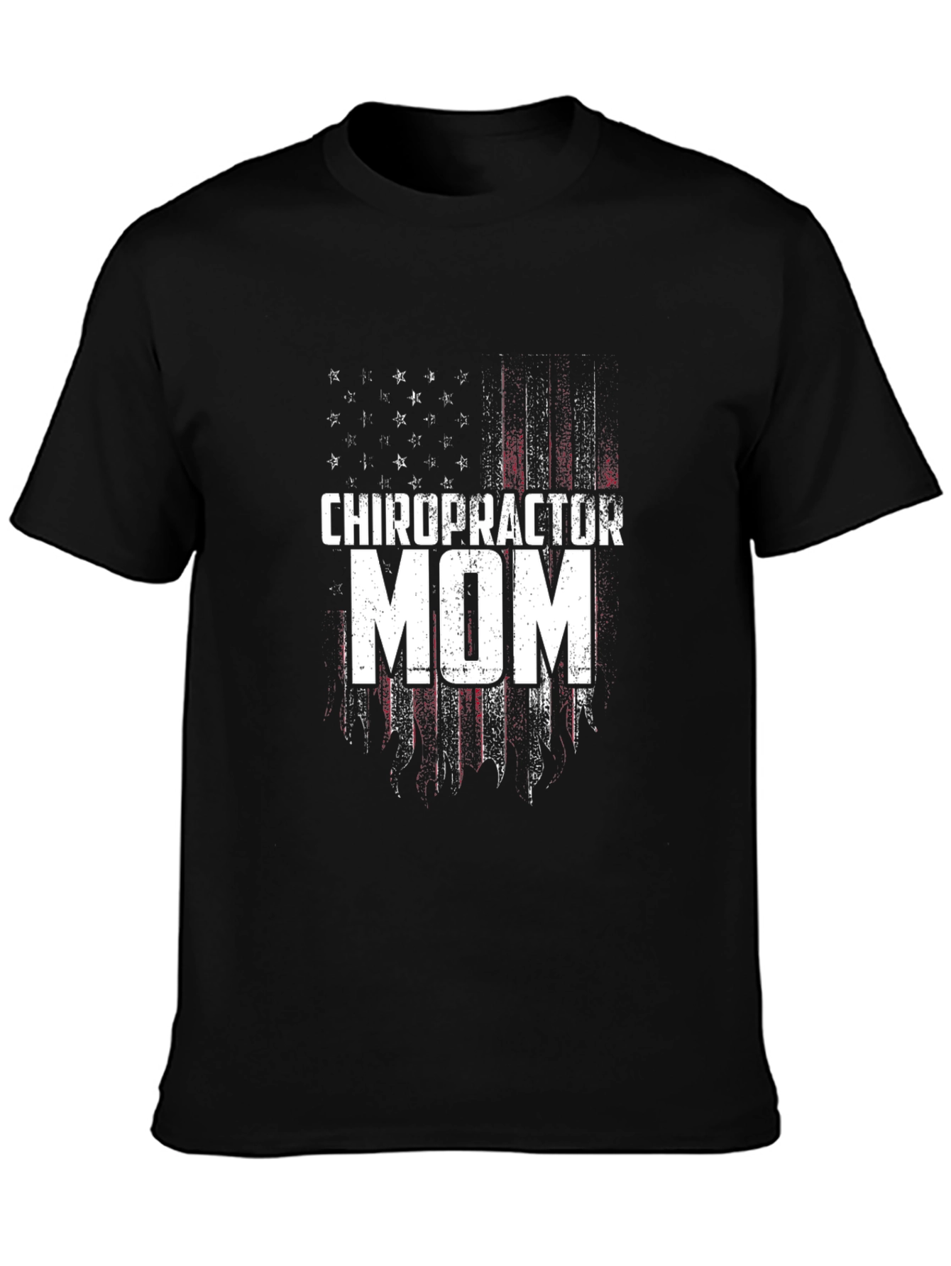 Chiropractor Mom T-Shirt - Patriotic Flag Design