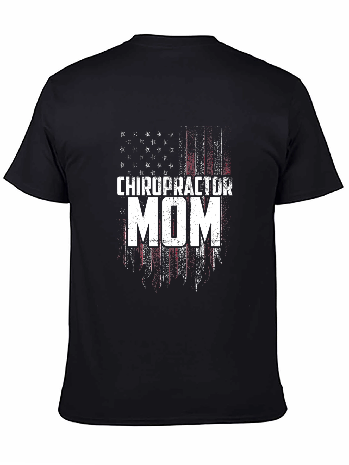 Chiropractor Mom T-Shirt - Patriotic Flag Design