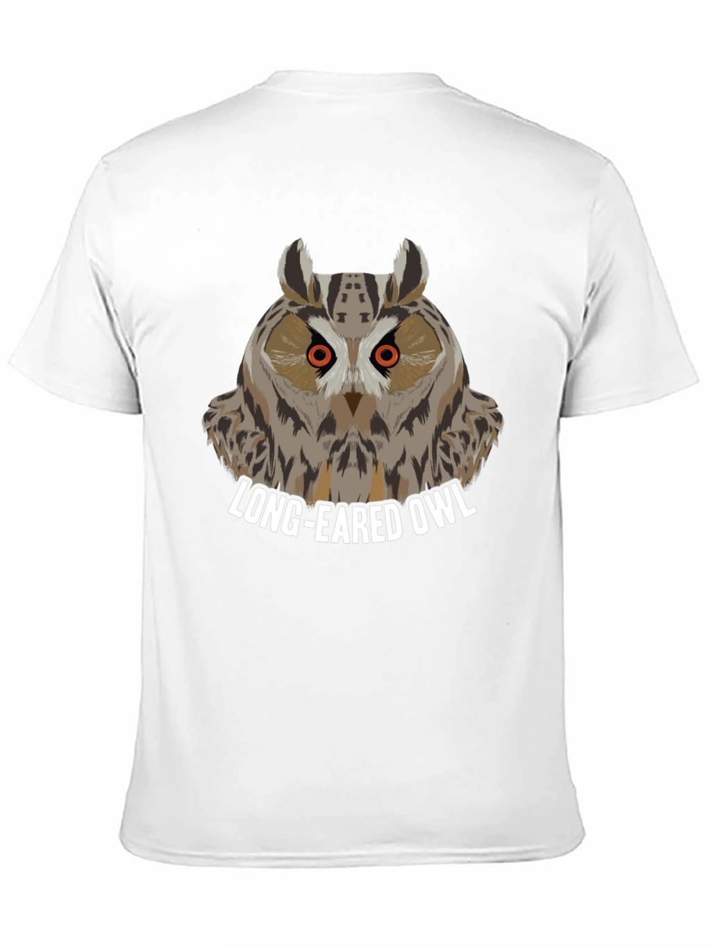 Long-Eared Owl Graphic Tee - Black Cotton T-Shirt