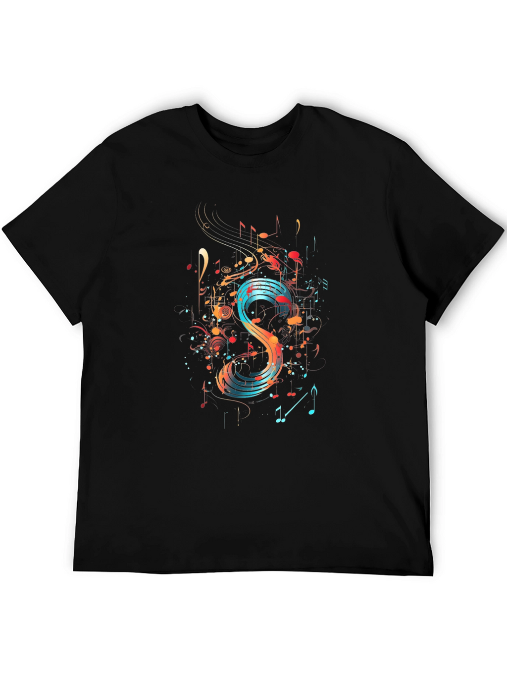 Abstract Music Note Graphic Tee