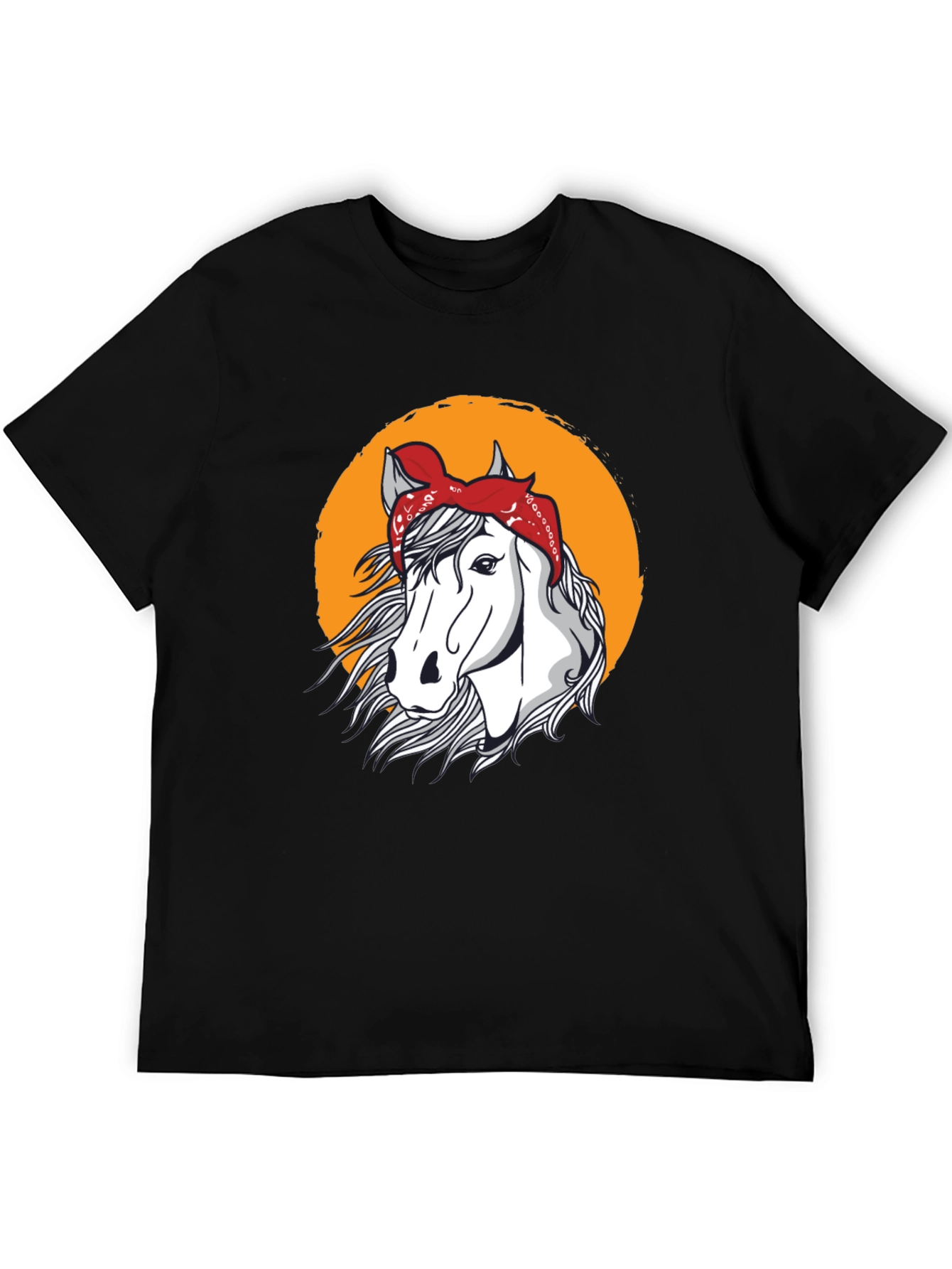 Horse Bandana T-Shirt - Black