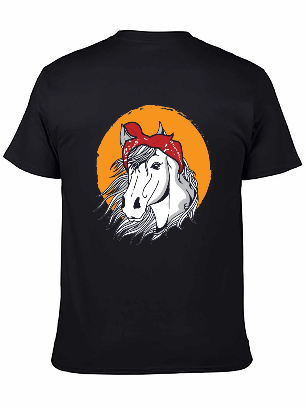 Horse Bandana T-Shirt - Black