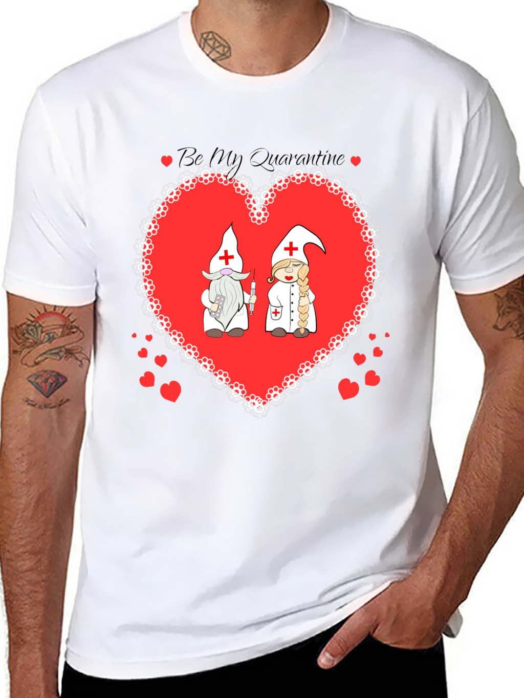 Be My Quarantine Nurse Gnome Graphic T-Shirt