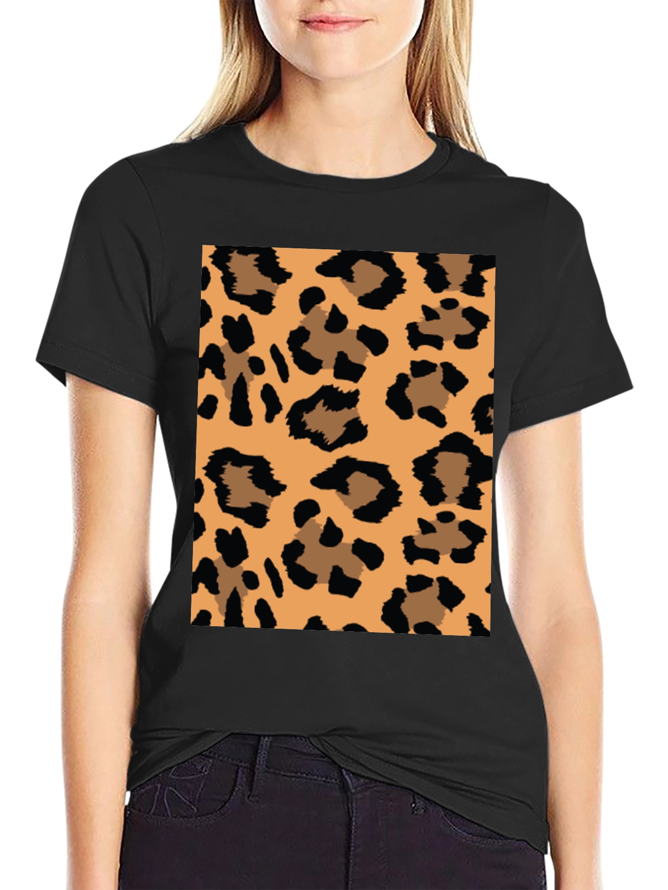 Leopard Print Graphic Tee