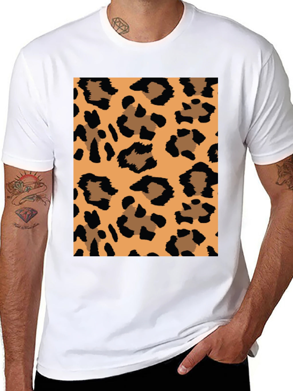 Leopard Print Graphic Tee