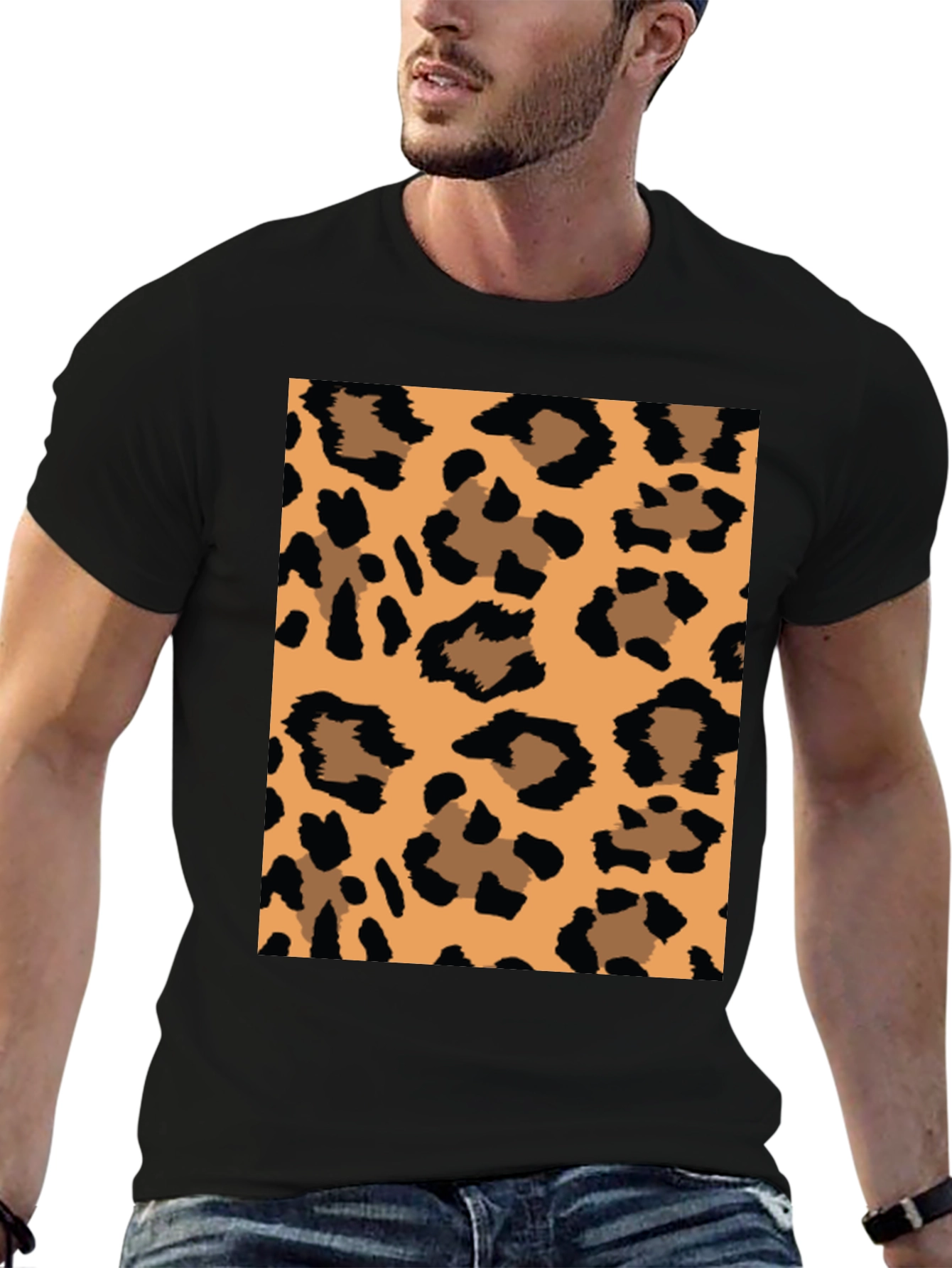 Leopard Print Graphic Tee