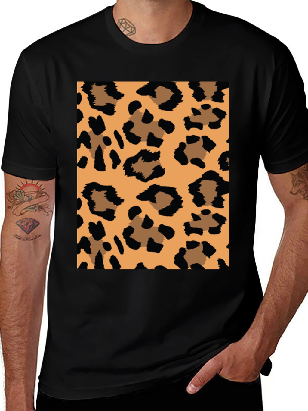 Leopard Print Graphic Tee