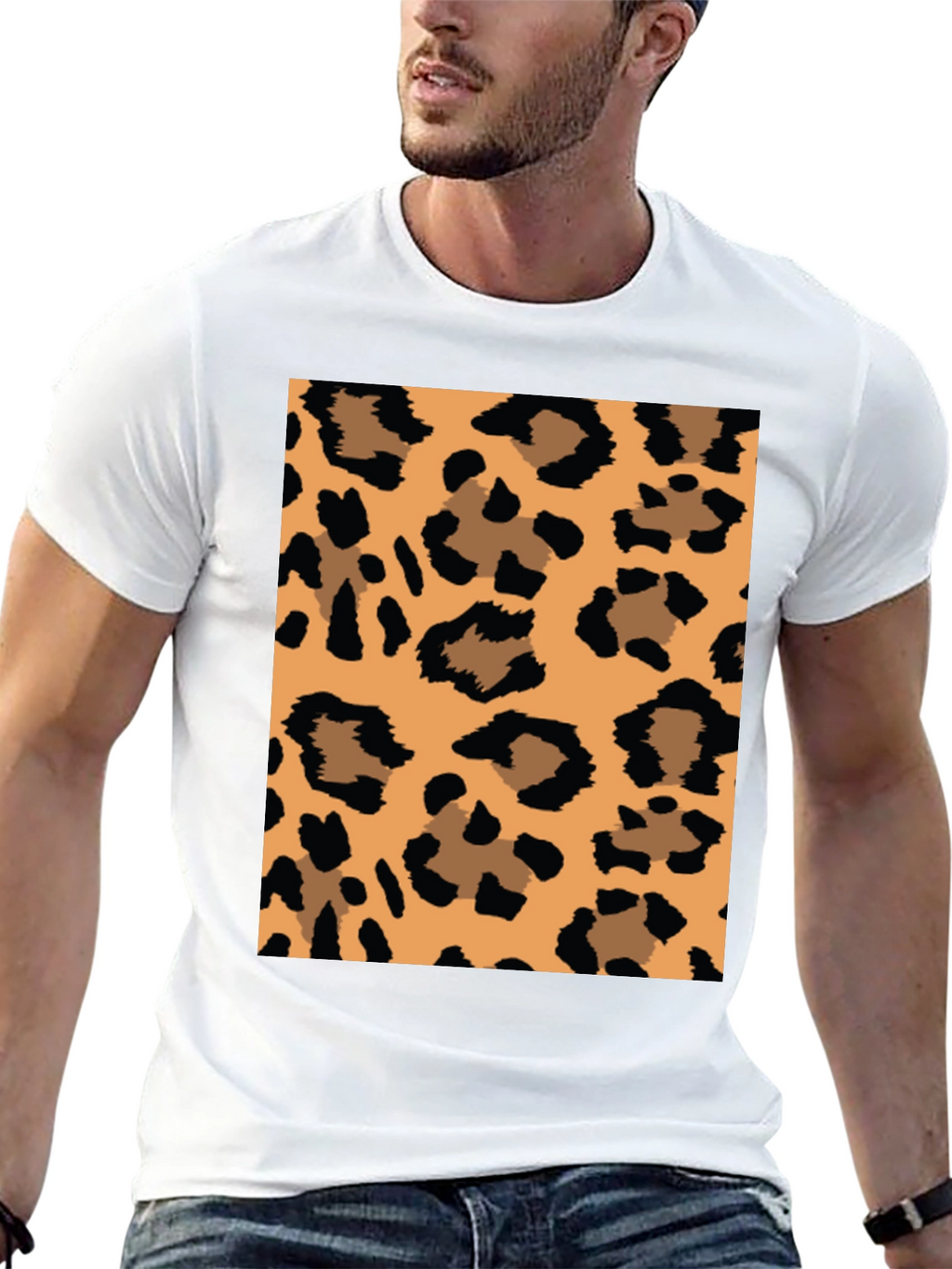 Leopard Print Graphic Tee