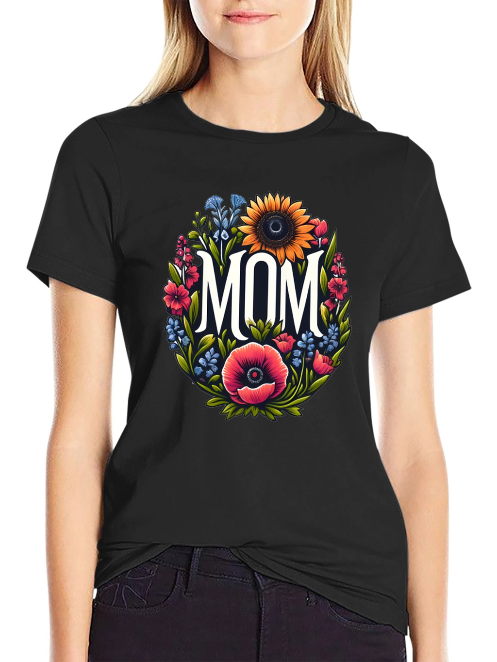 Floral Mom T-Shirt - Stylish Family Apparel
