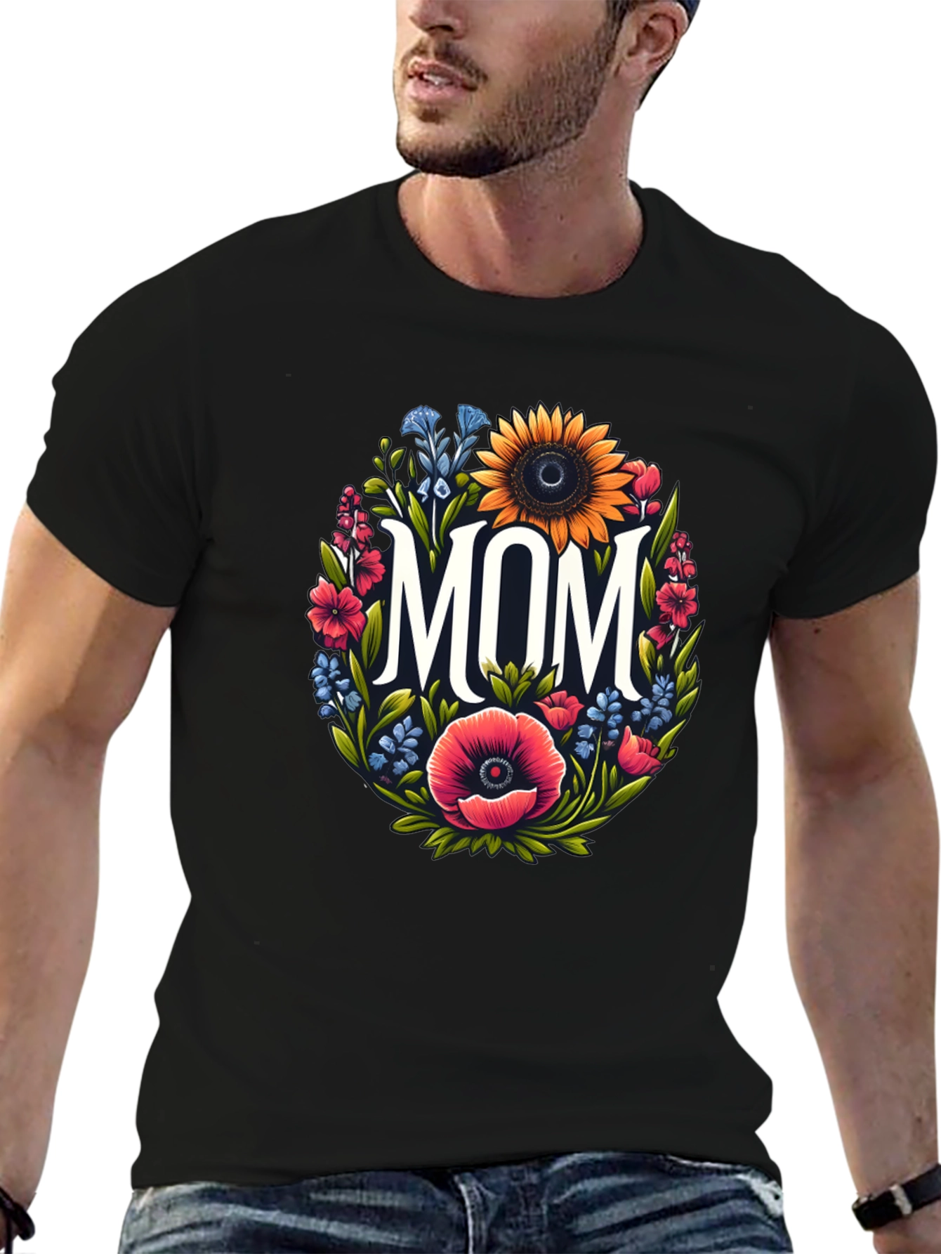 Floral Mom T-Shirt - Stylish Family Apparel