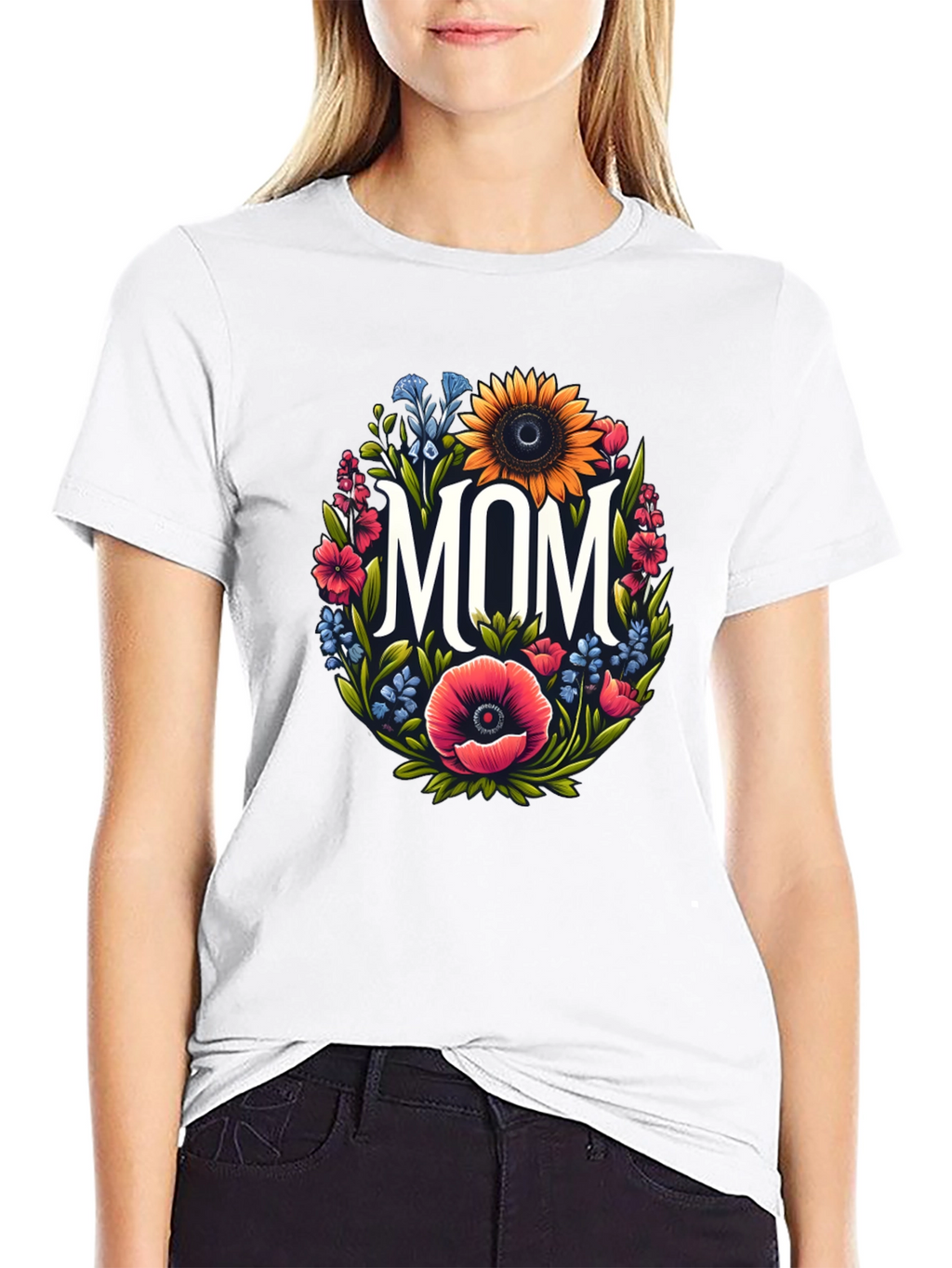 Floral Mom T-Shirt - Stylish Family Apparel