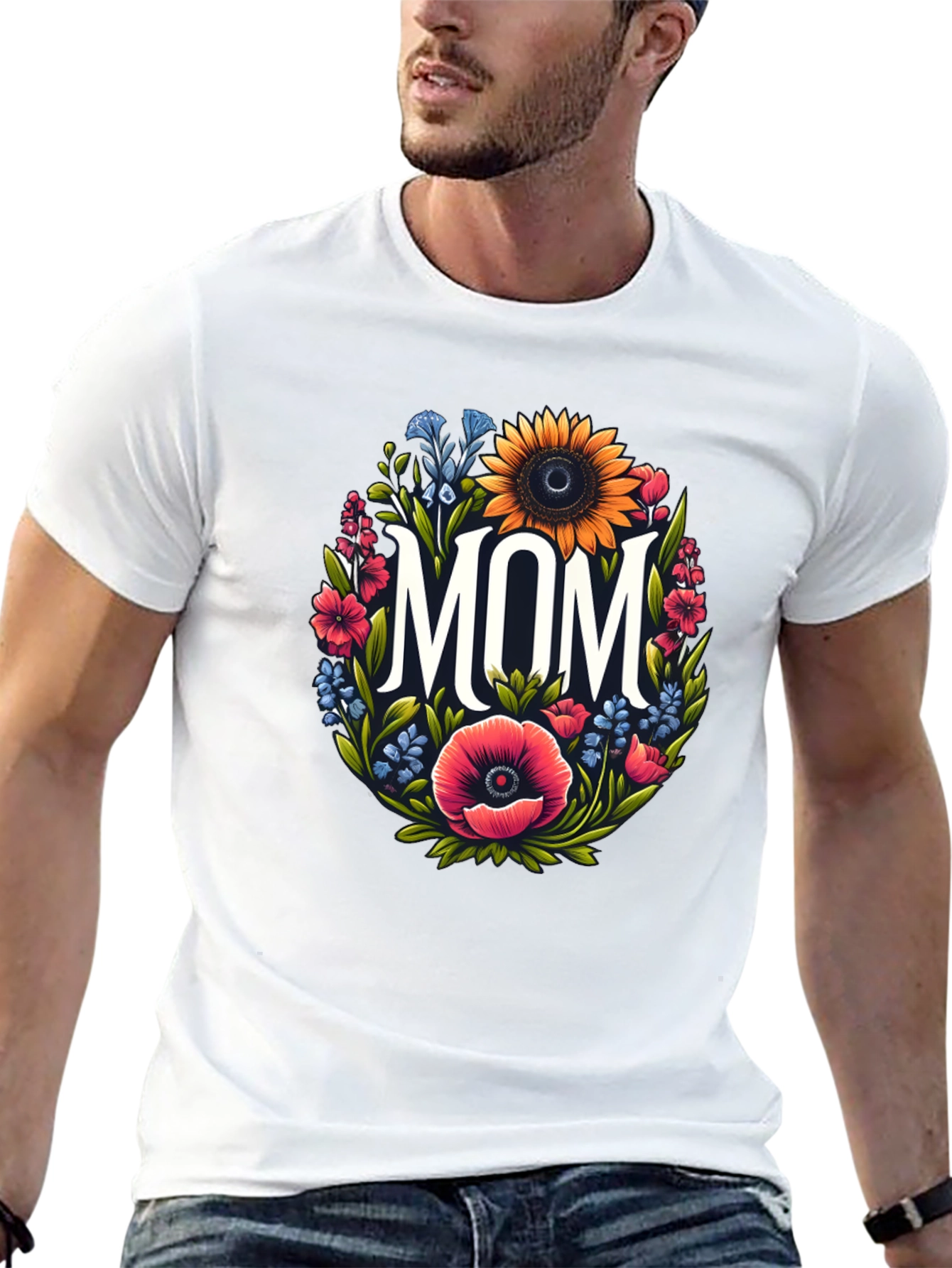 Floral Mom T-Shirt - Stylish Family Apparel