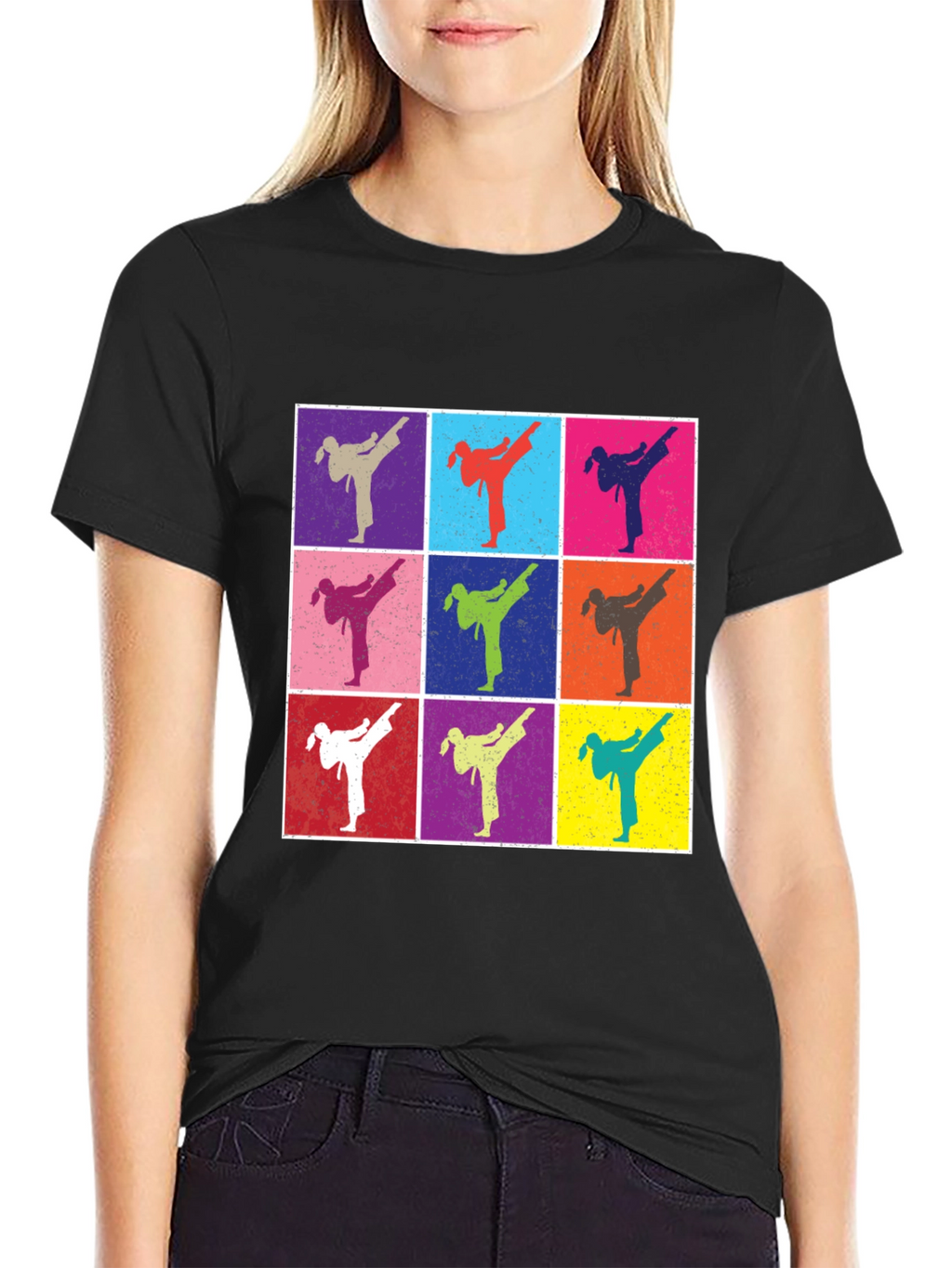Retro Karate Kick T-Shirt - Martial Arts Pop Art