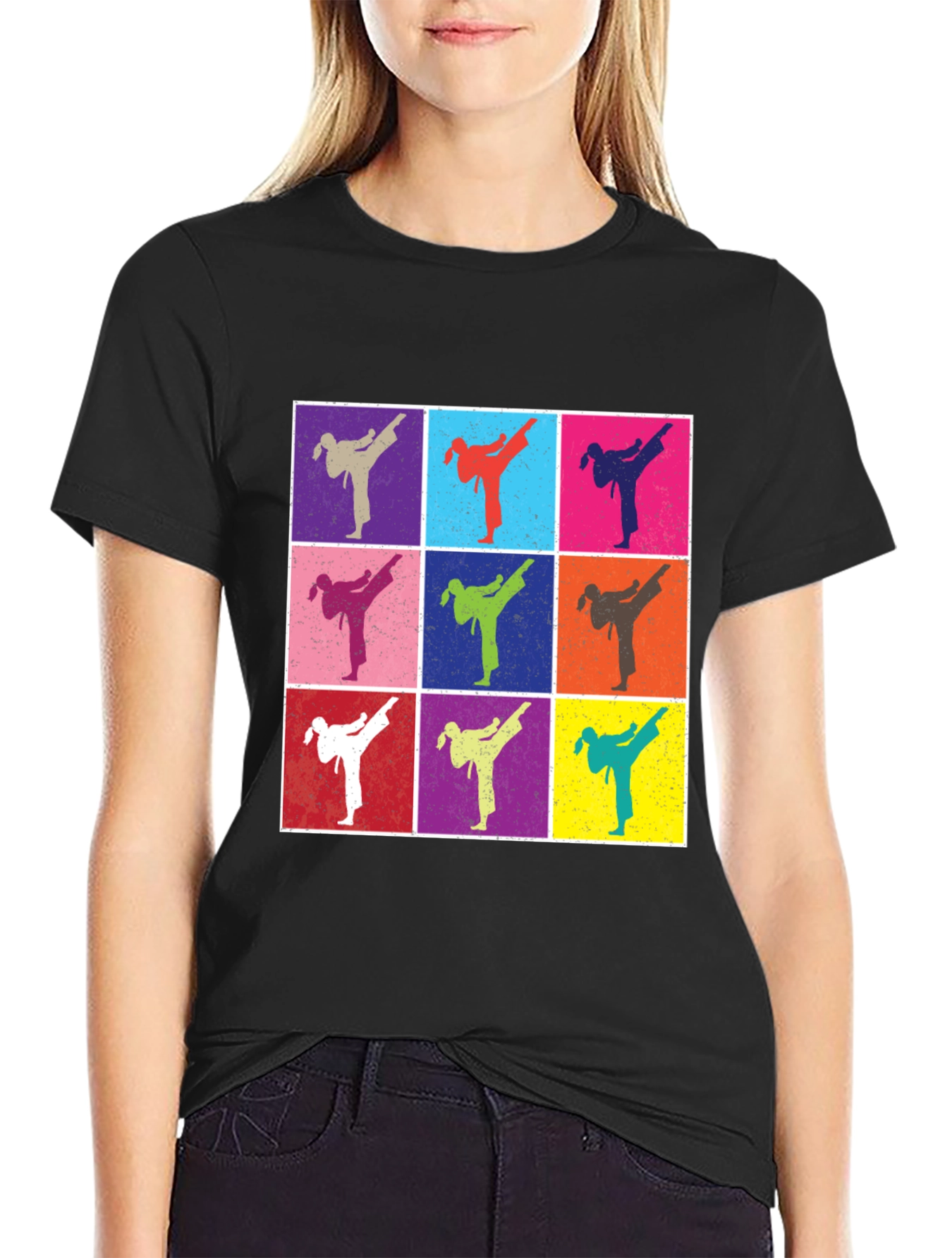 Retro Karate Kick T-Shirt - Martial Arts Pop Art