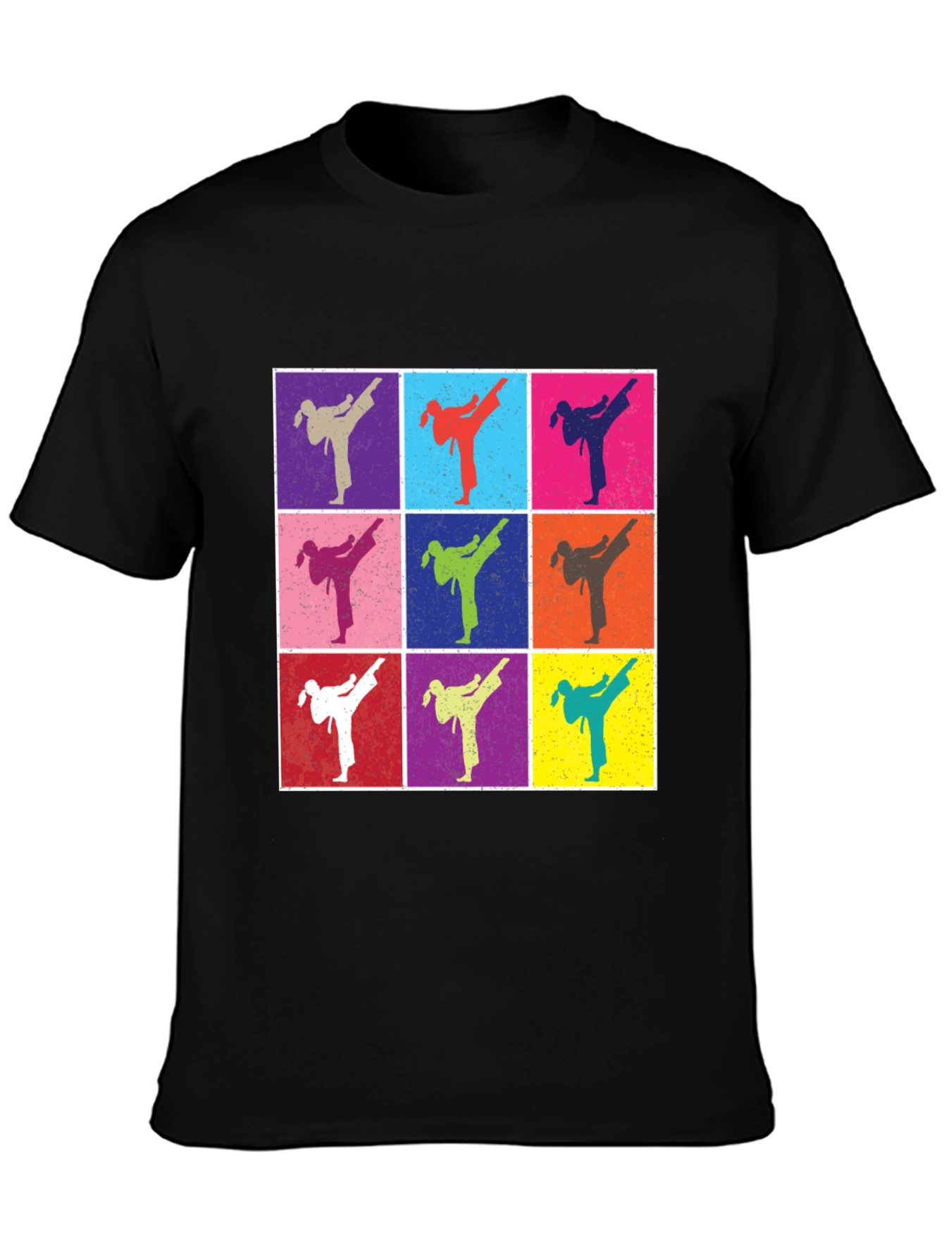 Retro Karate Kick T-Shirt - Martial Arts Pop Art