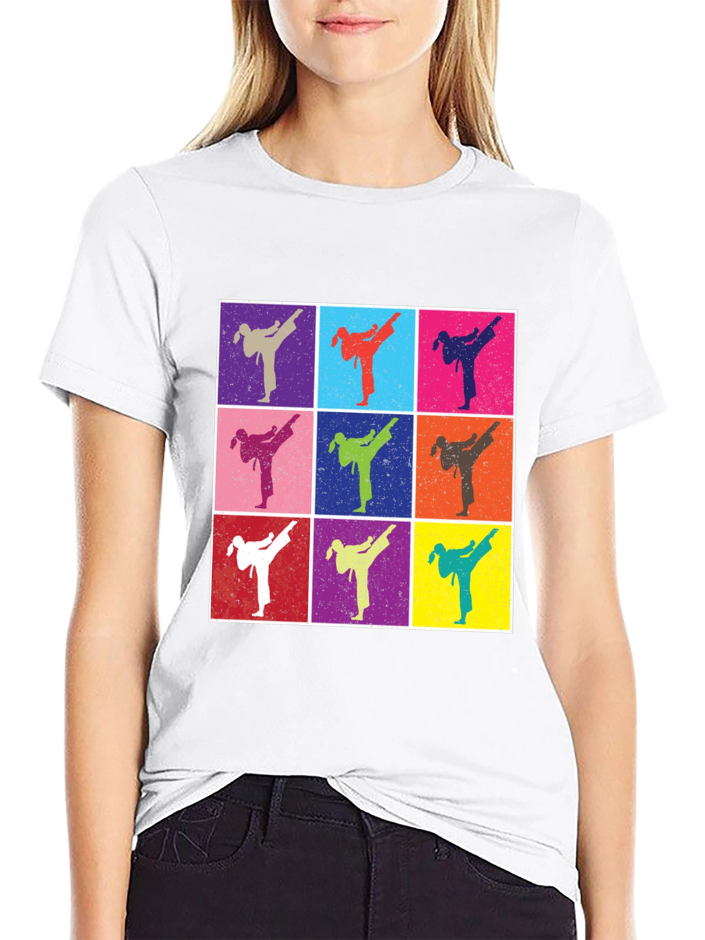 Retro Karate Kick T-Shirt - Martial Arts Pop Art