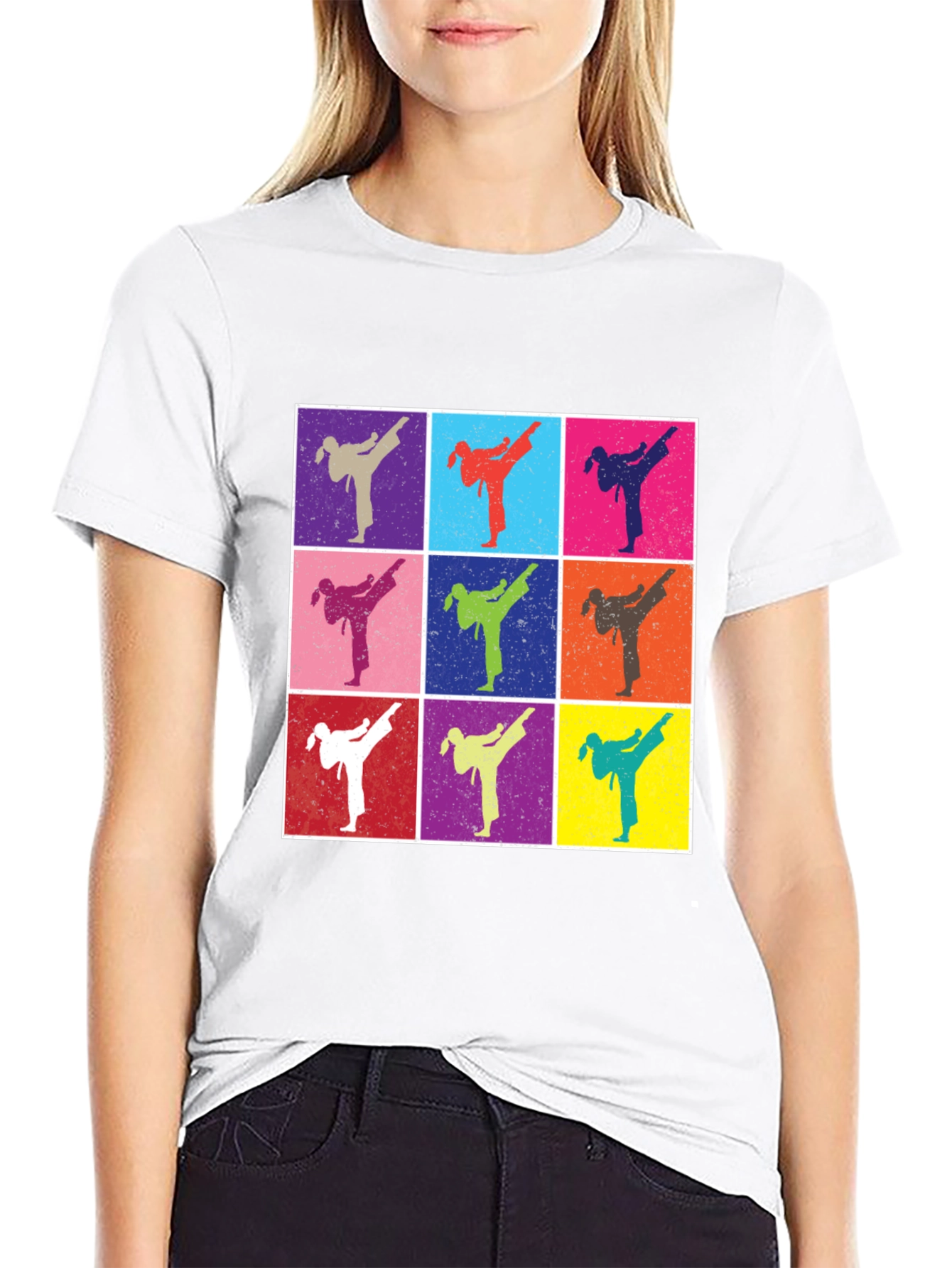 Retro Karate Kick T-Shirt - Martial Arts Pop Art