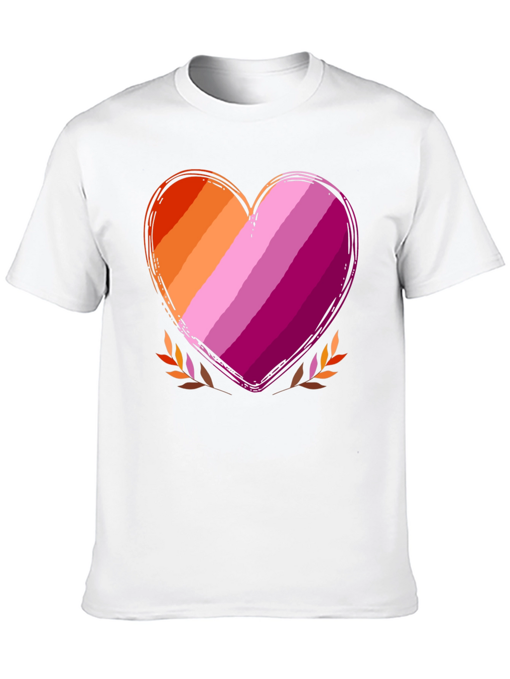 Lesbian Pride Heart Graphic Tee