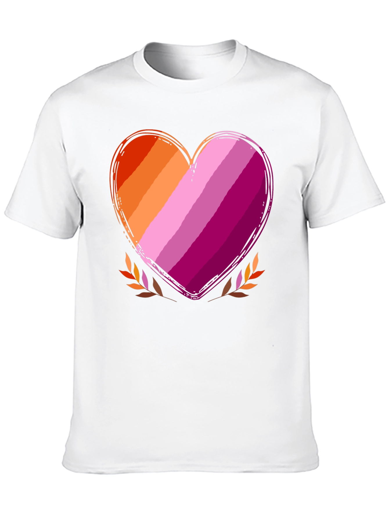 Lesbian Pride Heart Graphic Tee