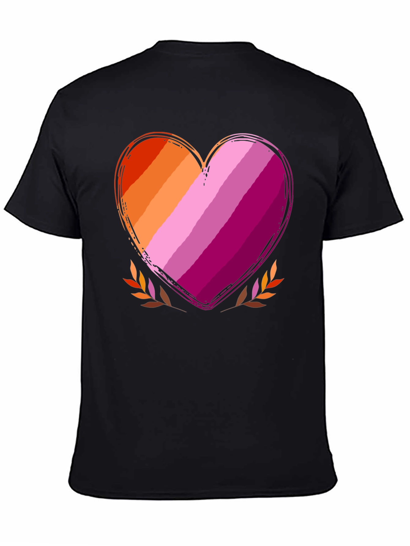 Lesbian Pride Heart Graphic Tee
