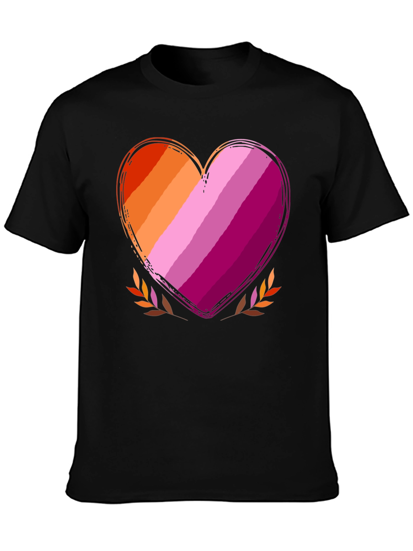 Lesbian Pride Heart Graphic Tee
