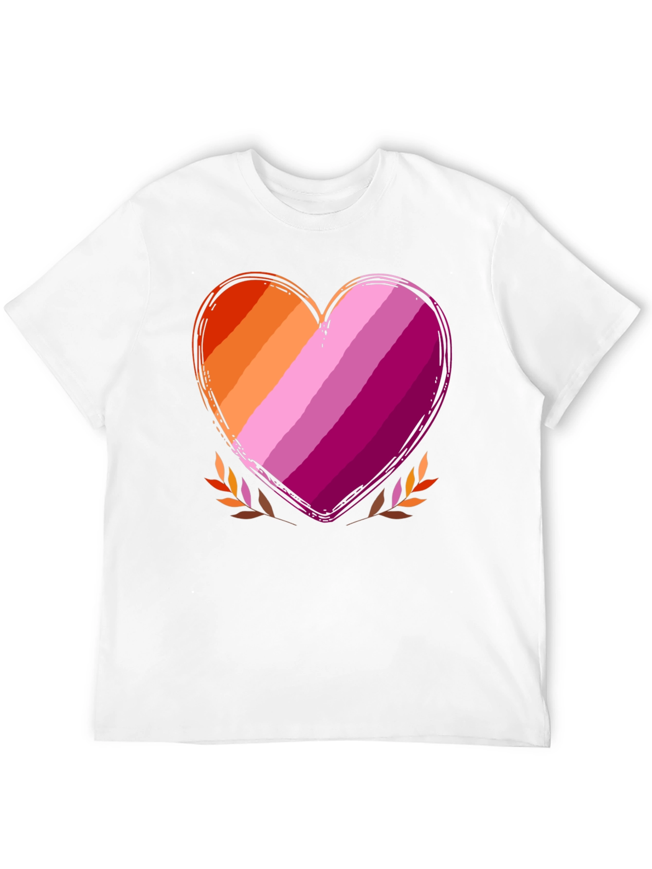 Lesbian Pride Heart Graphic Tee