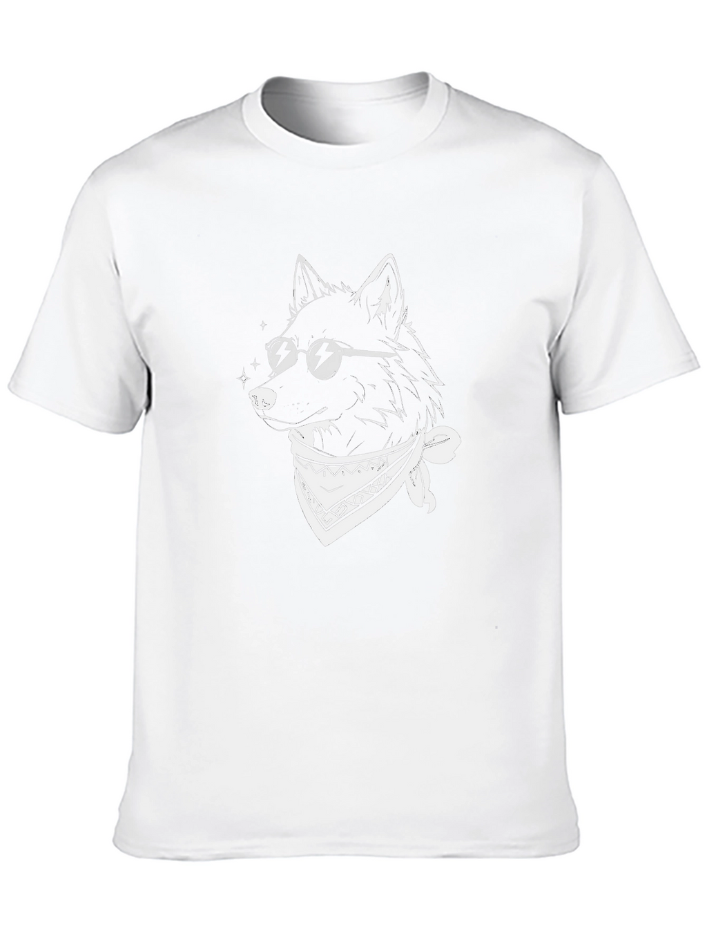 Cool Wolf Graphic Tee - Black Cotton Blend