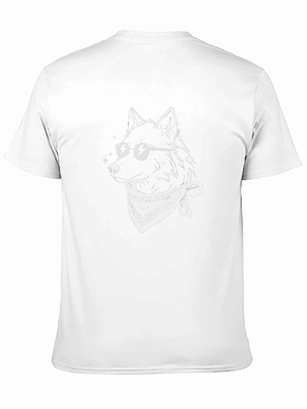Cool Wolf Graphic Tee - Black Cotton Blend