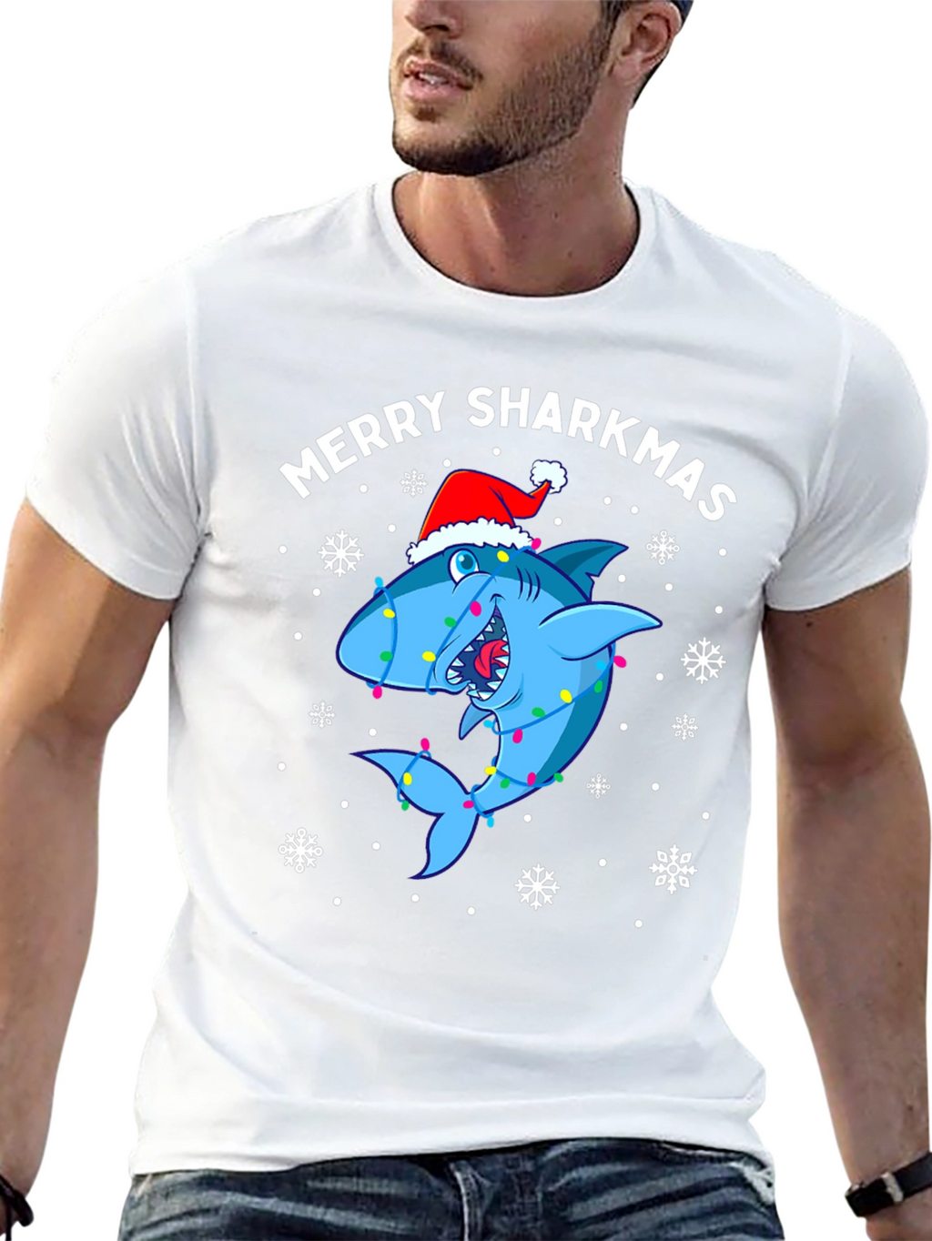 Merry Sharkmas Holiday T-Shirt