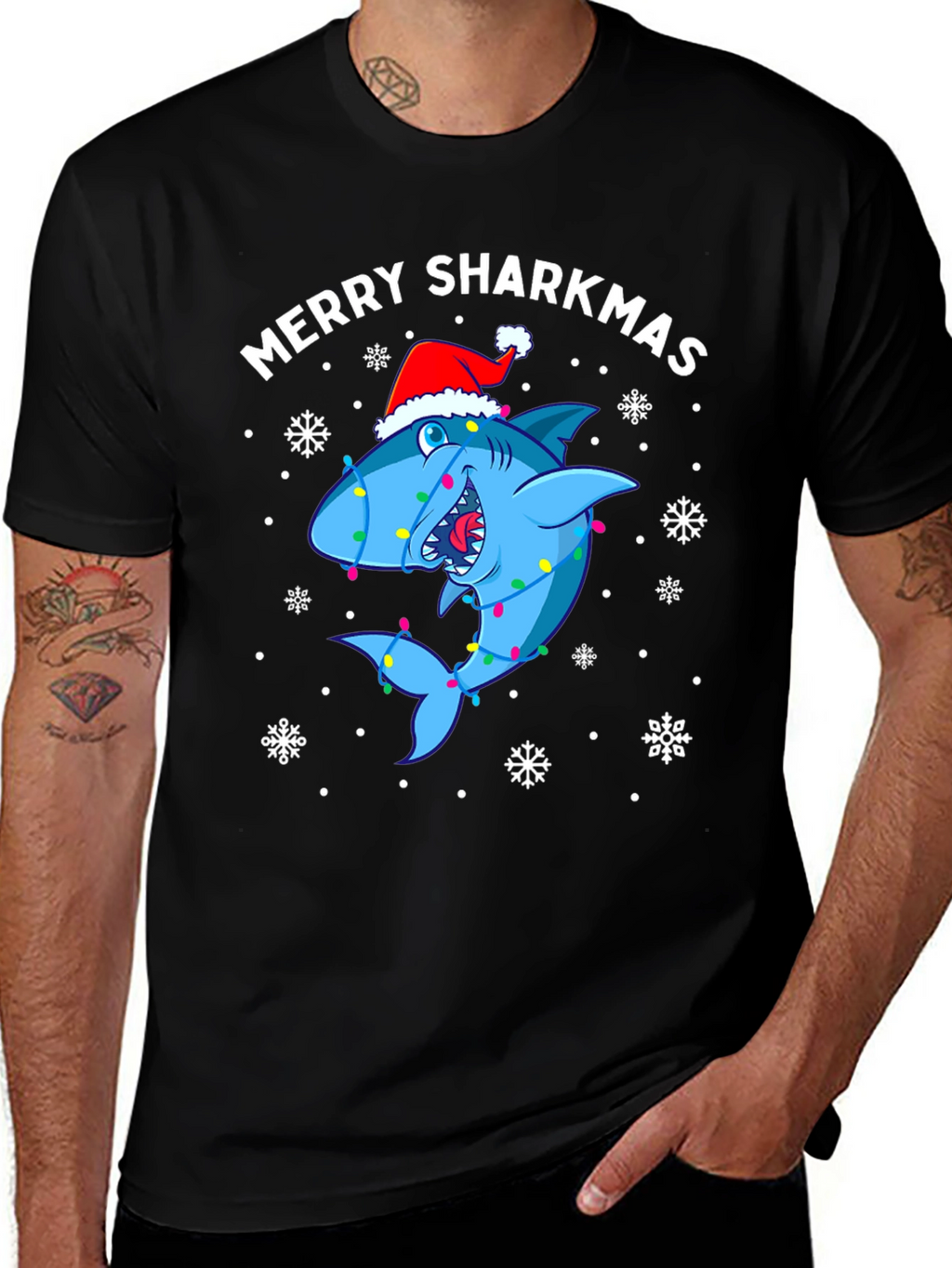 Merry Sharkmas Holiday T-Shirt