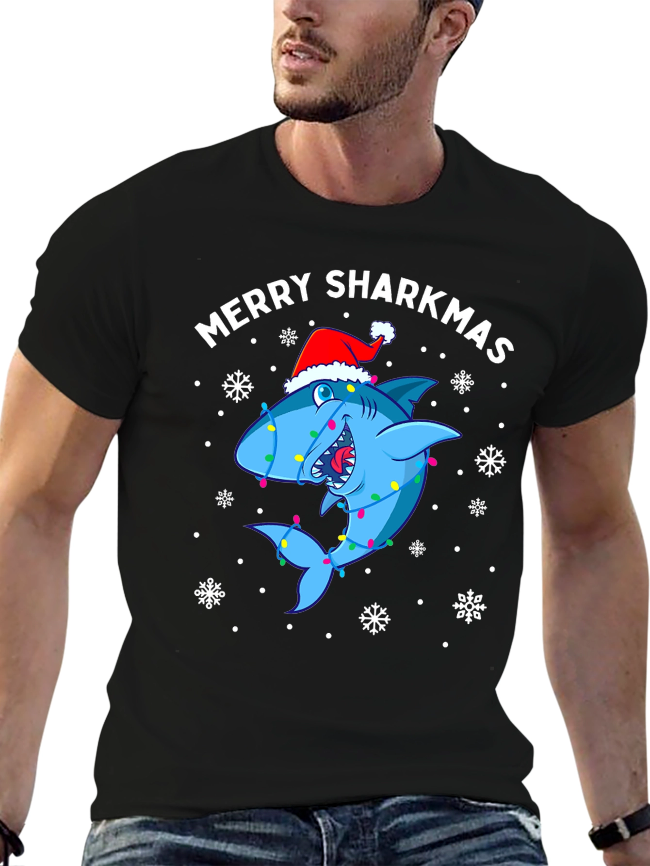 Merry Sharkmas Holiday T-Shirt