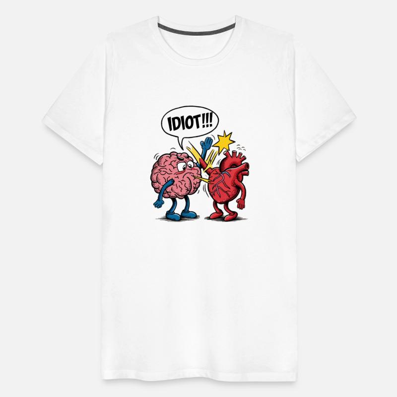 Brain Arguing with Heart T-Shirt – Fun Emotional
