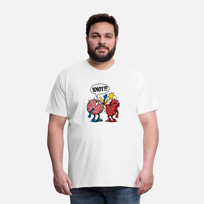 Brain Arguing with Heart T-Shirt – Fun Emotional