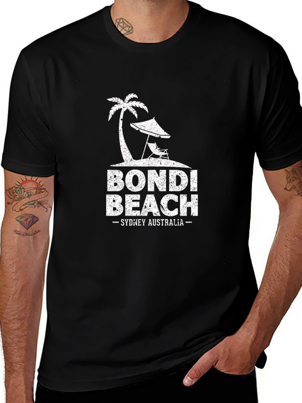 Bondi Beach Sydney Australia Black T-Shirt