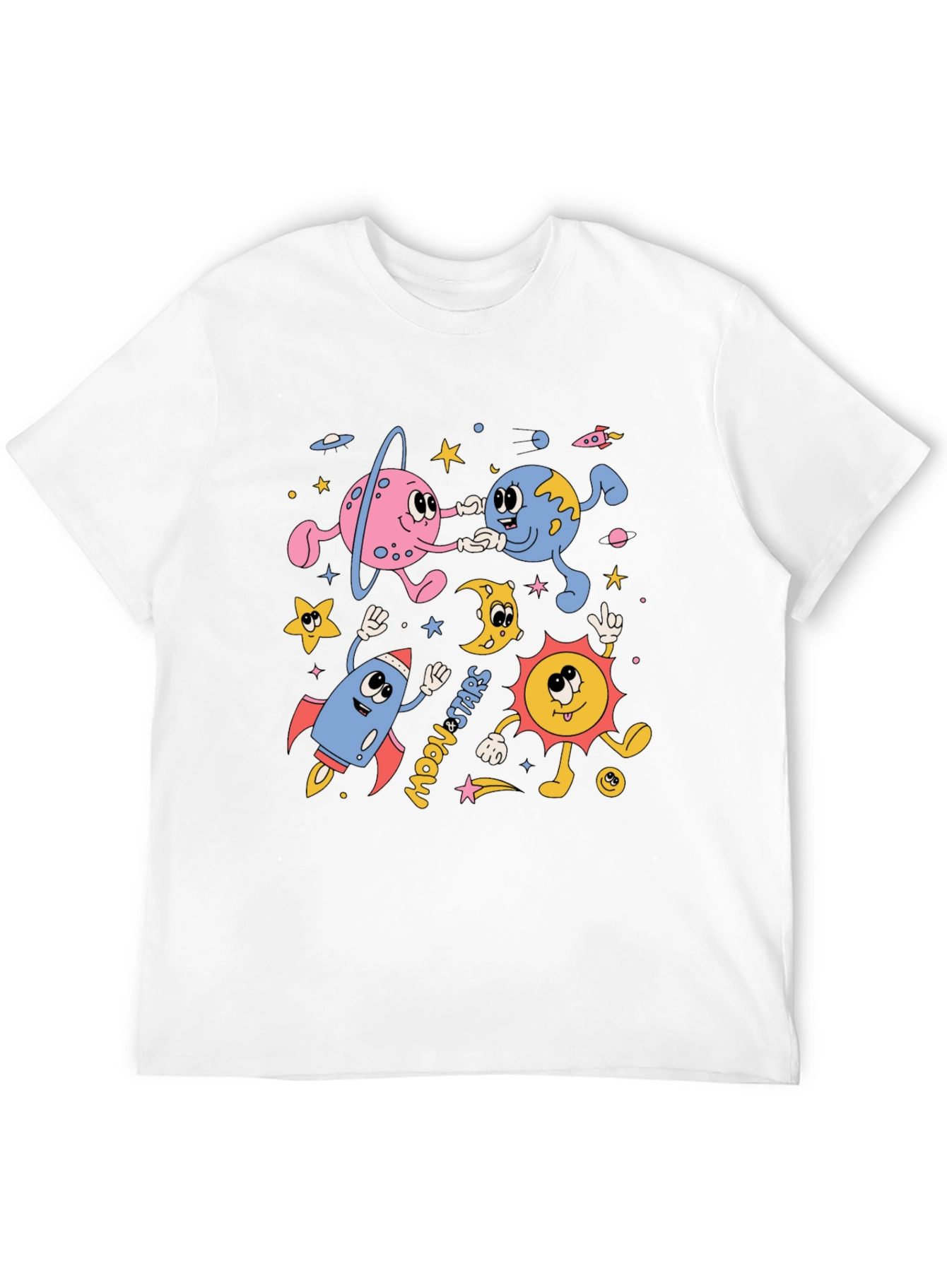 Retro Space Cartoon Graphic Tee