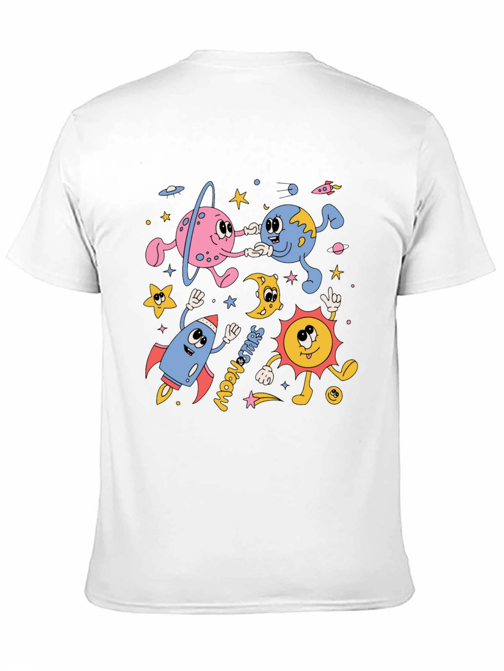 Retro Space Cartoon Graphic Tee