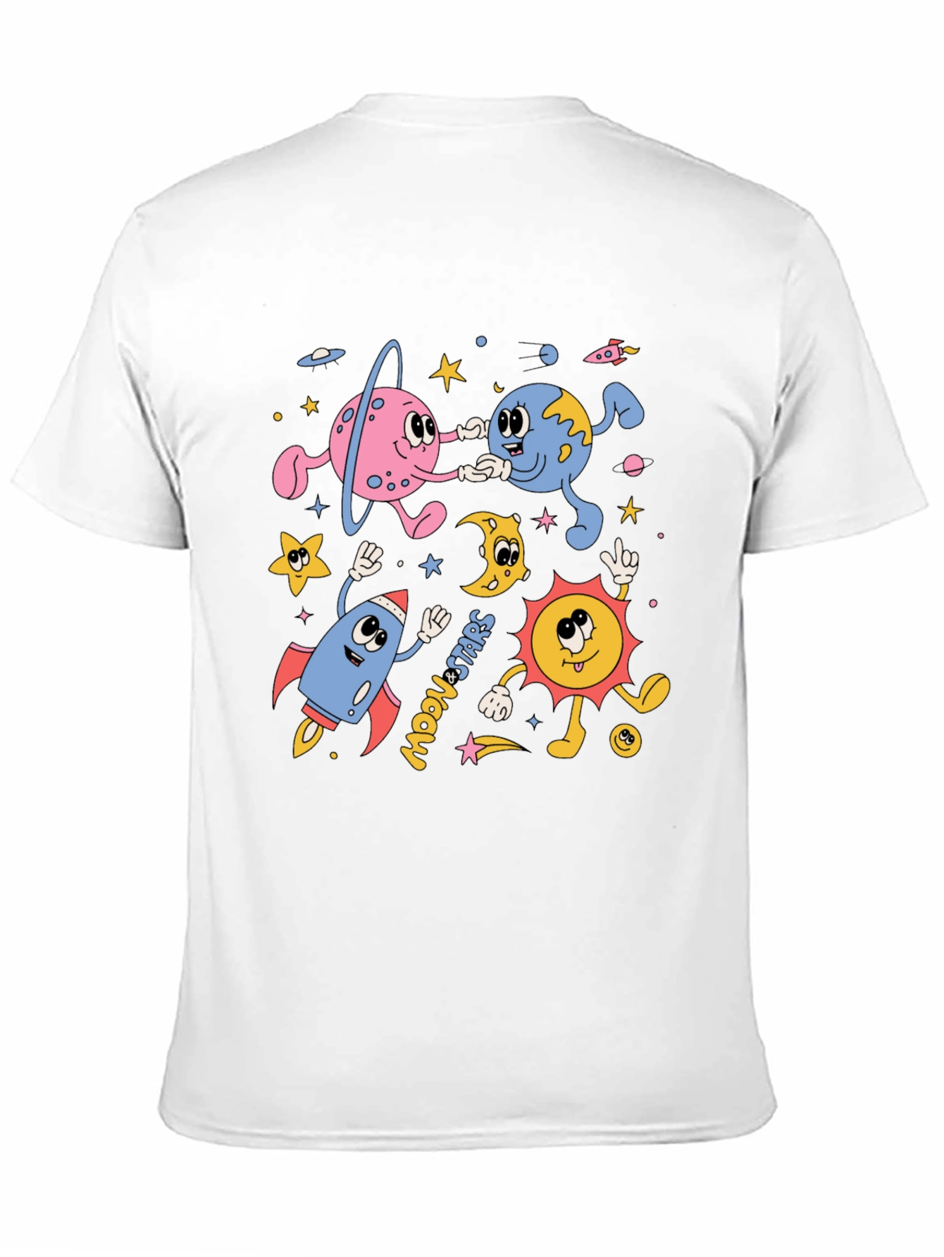 Retro Space Cartoon Graphic Tee