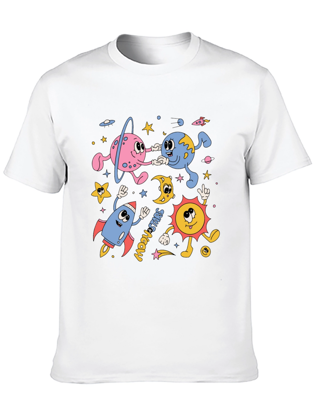 Retro Space Cartoon Graphic Tee