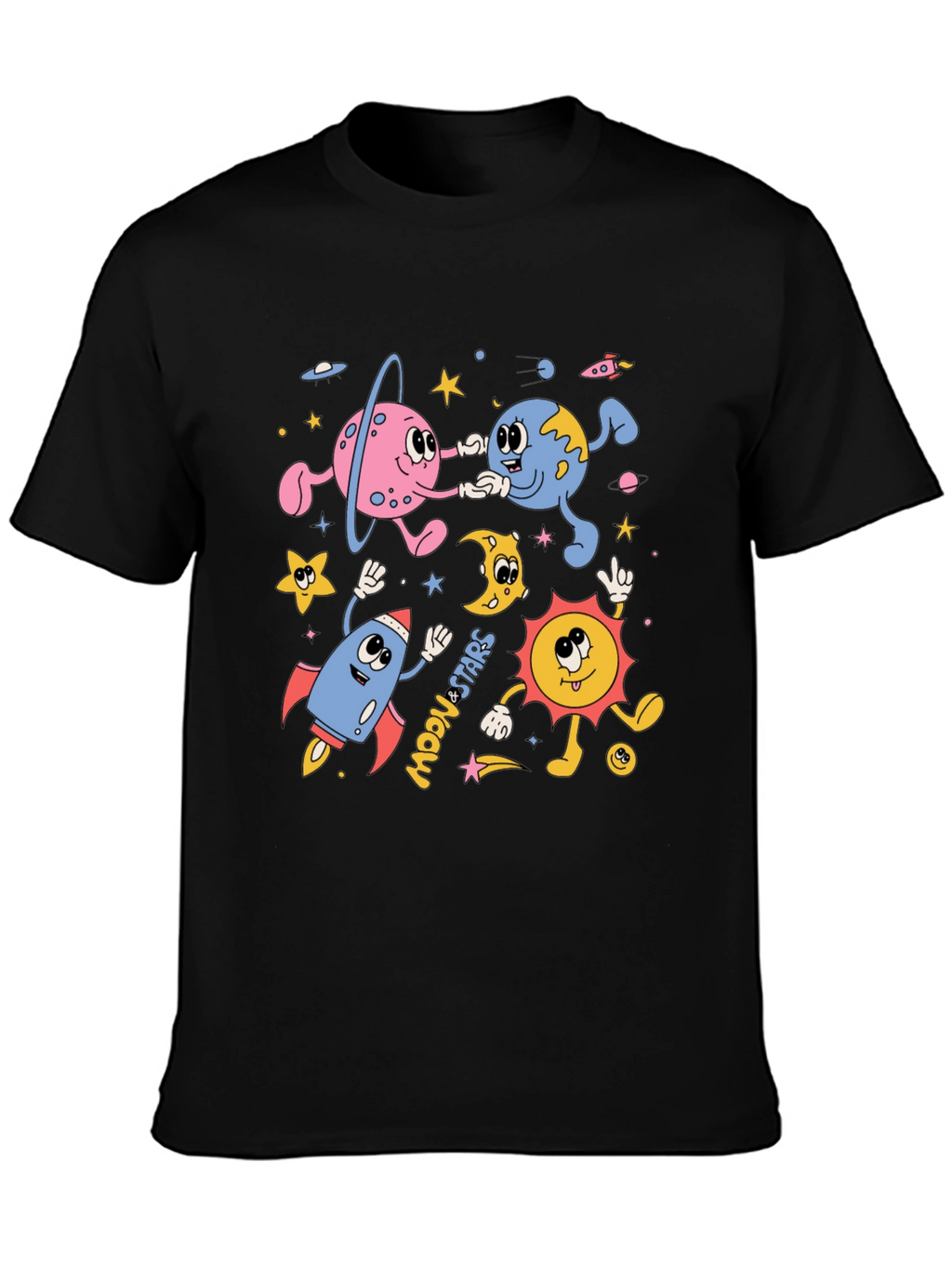 Retro Space Cartoon Graphic Tee