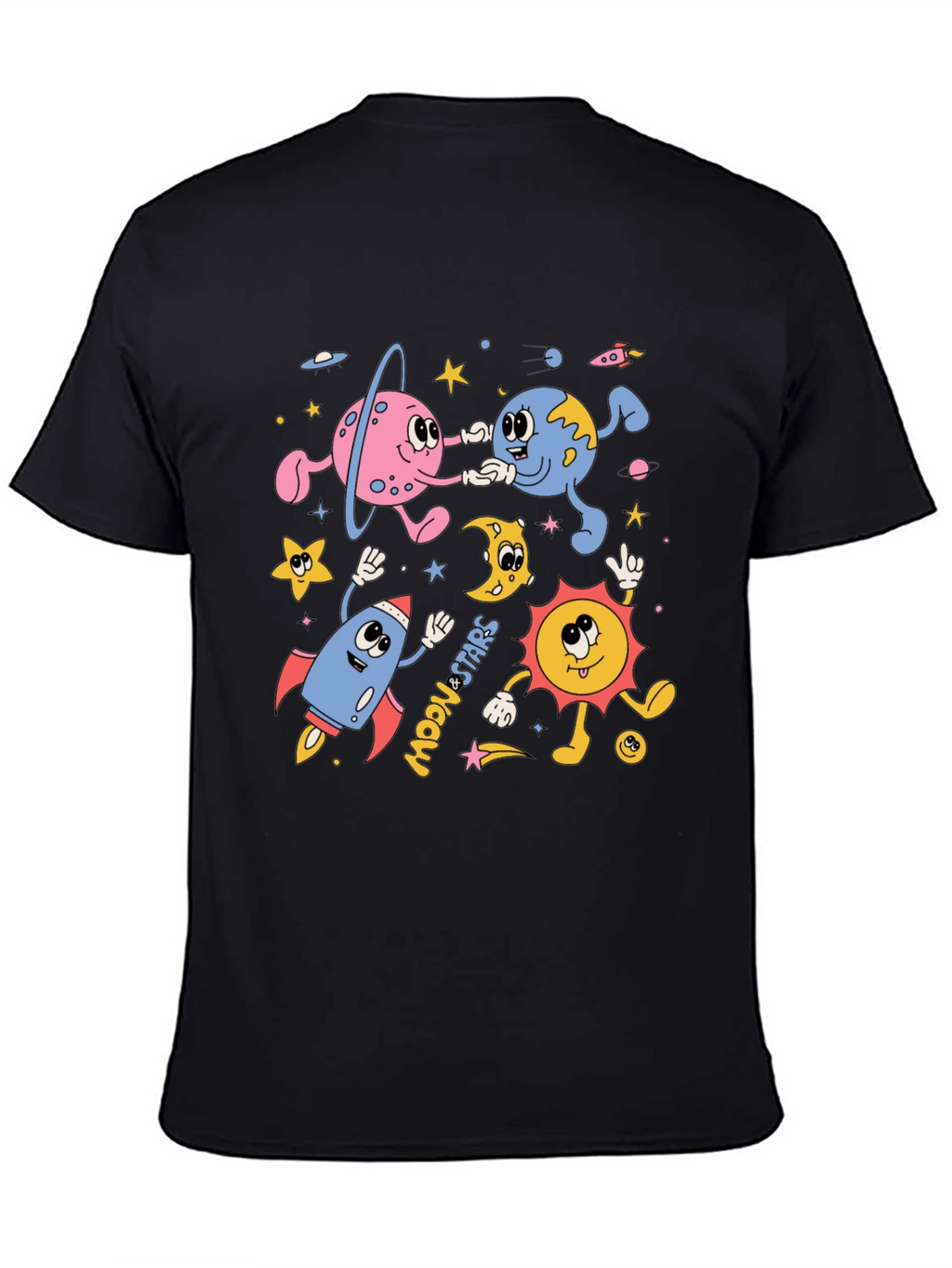 Retro Space Cartoon Graphic Tee