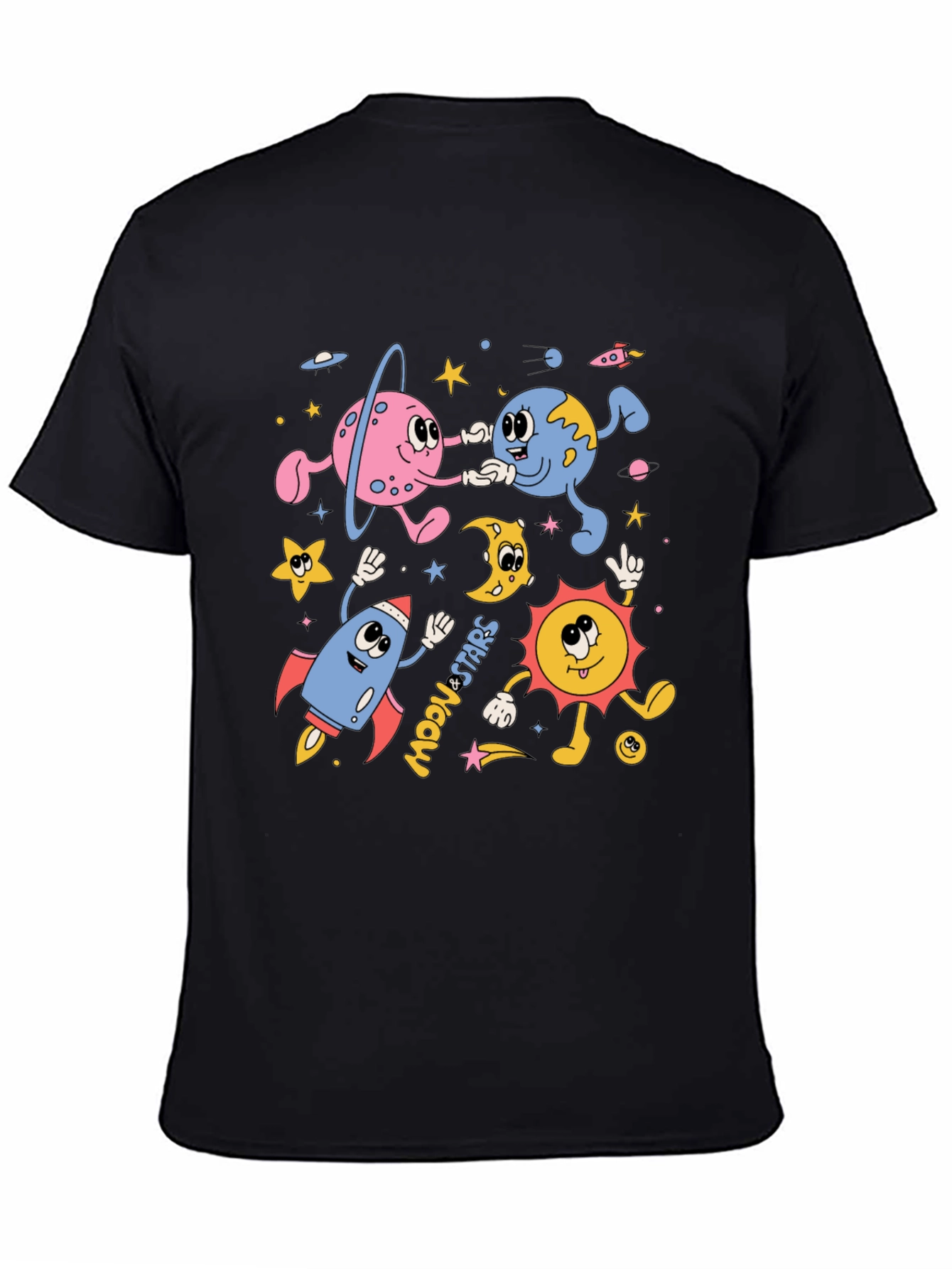 Retro Space Cartoon Graphic Tee