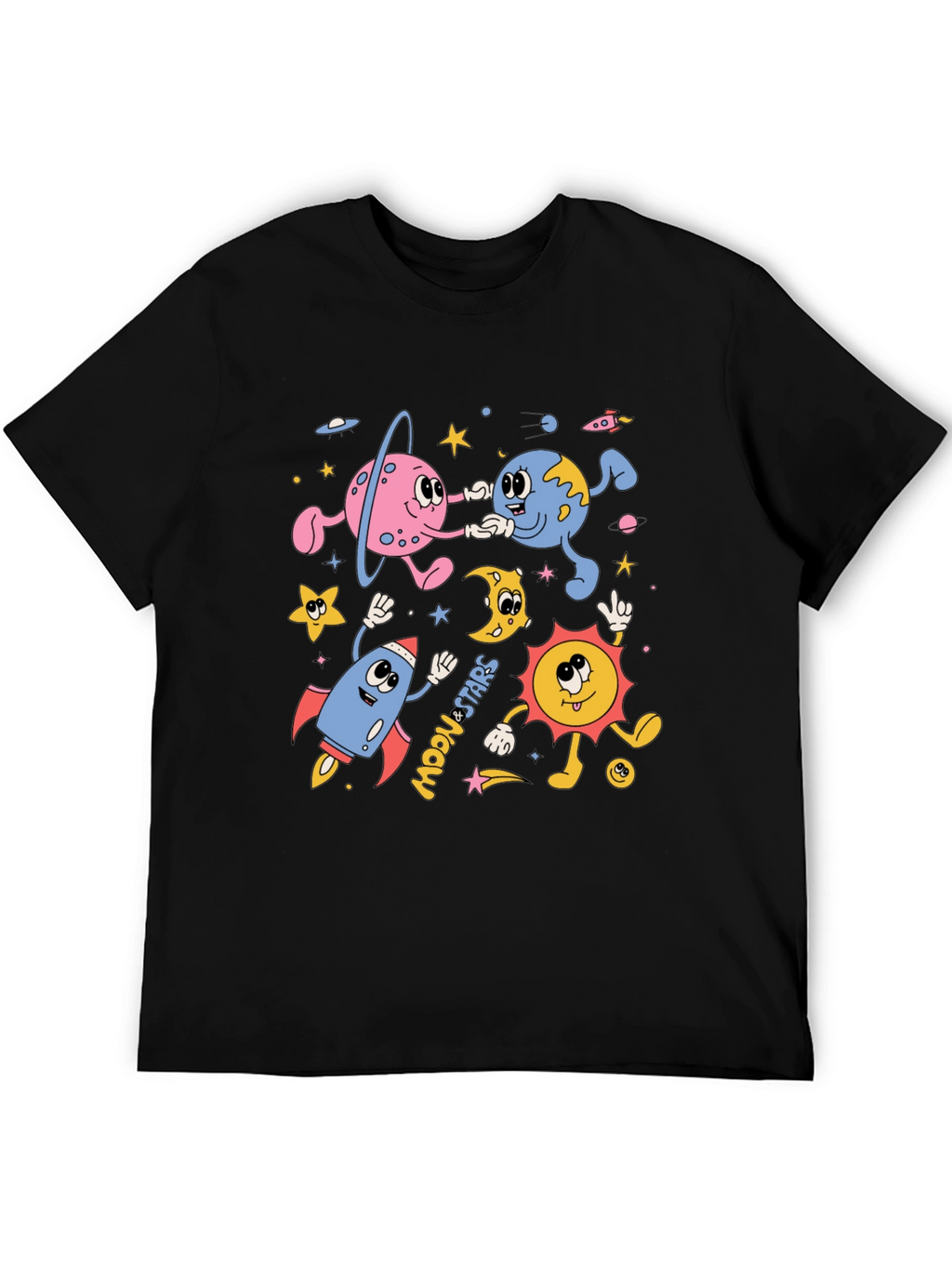 Retro Space Cartoon Graphic Tee