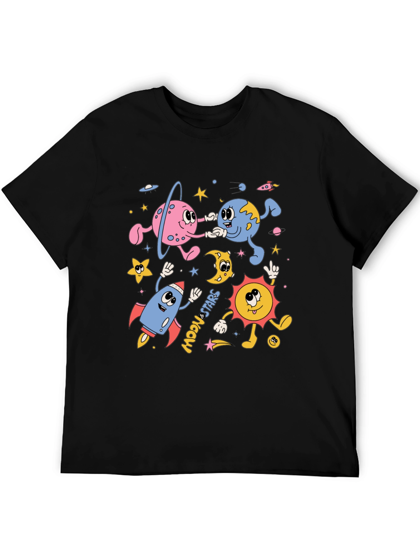 Retro Space Cartoon Graphic Tee
