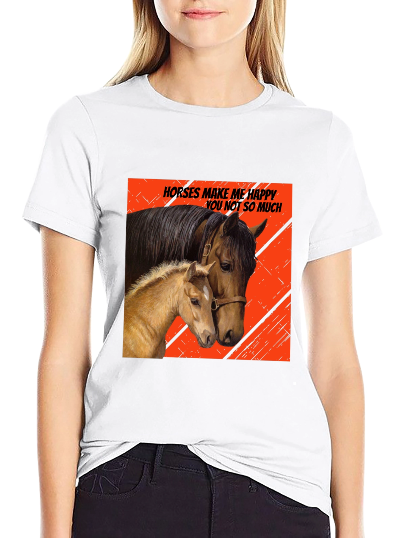 Horses Make Me Happy T-Shirt