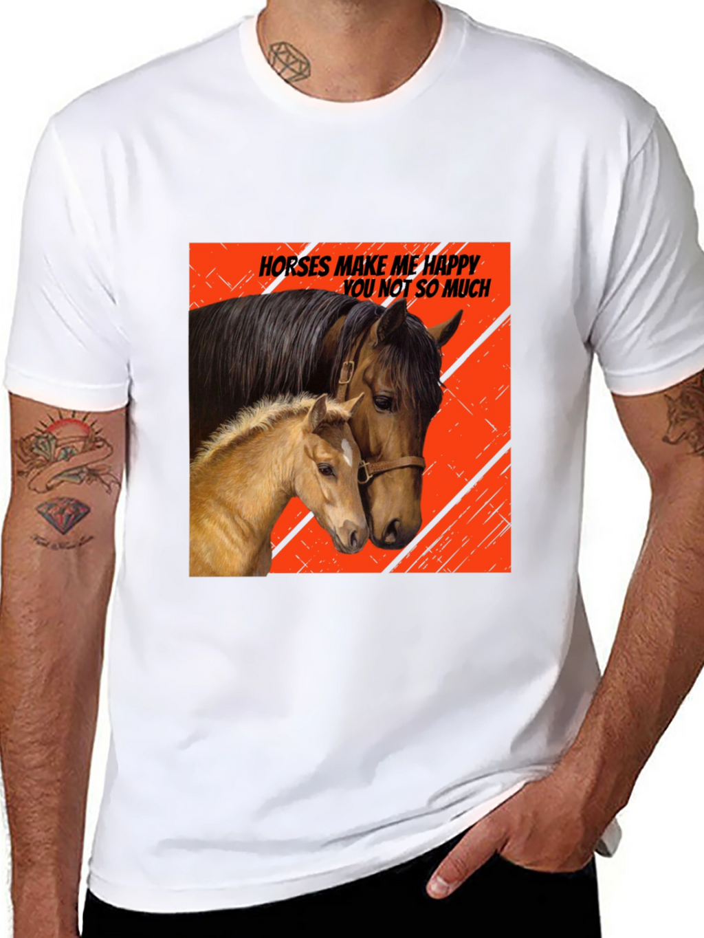 Horses Make Me Happy T-Shirt