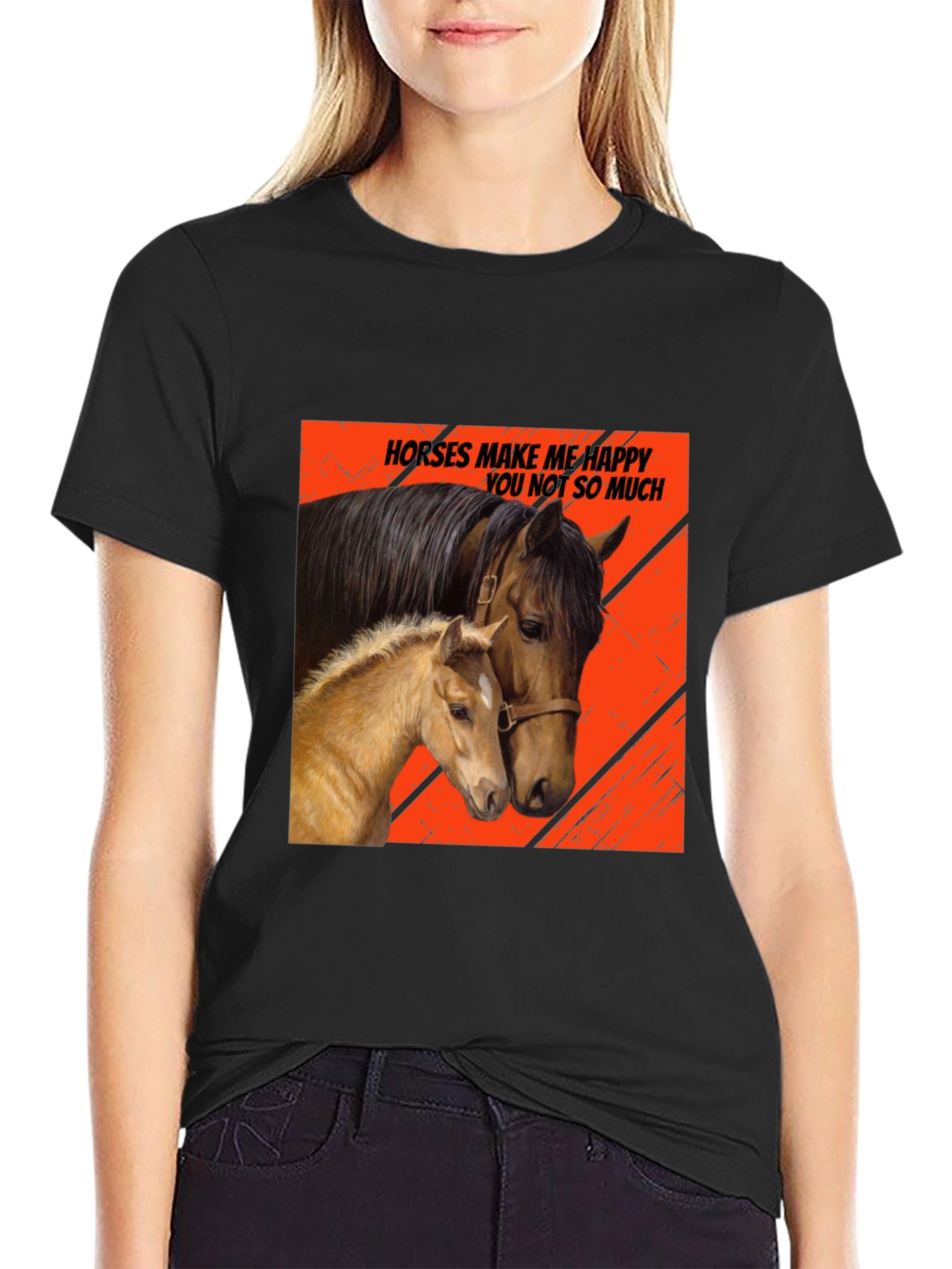 Horses Make Me Happy T-Shirt