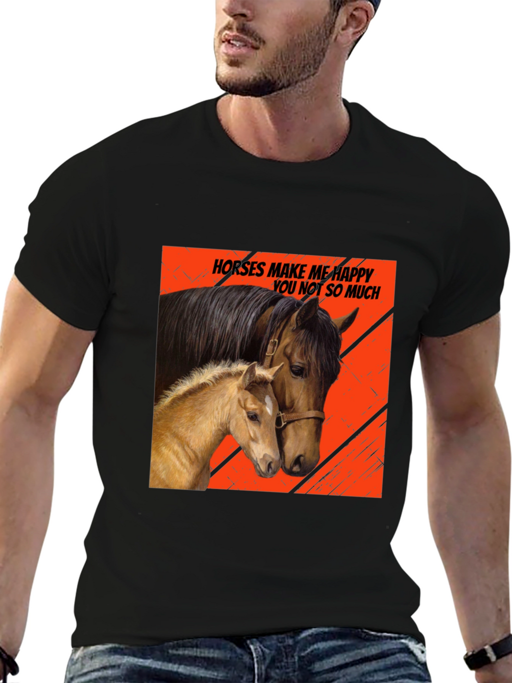 Horses Make Me Happy T-Shirt