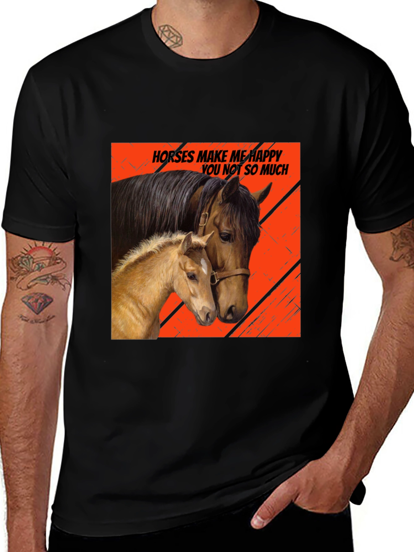 Horses Make Me Happy T-Shirt